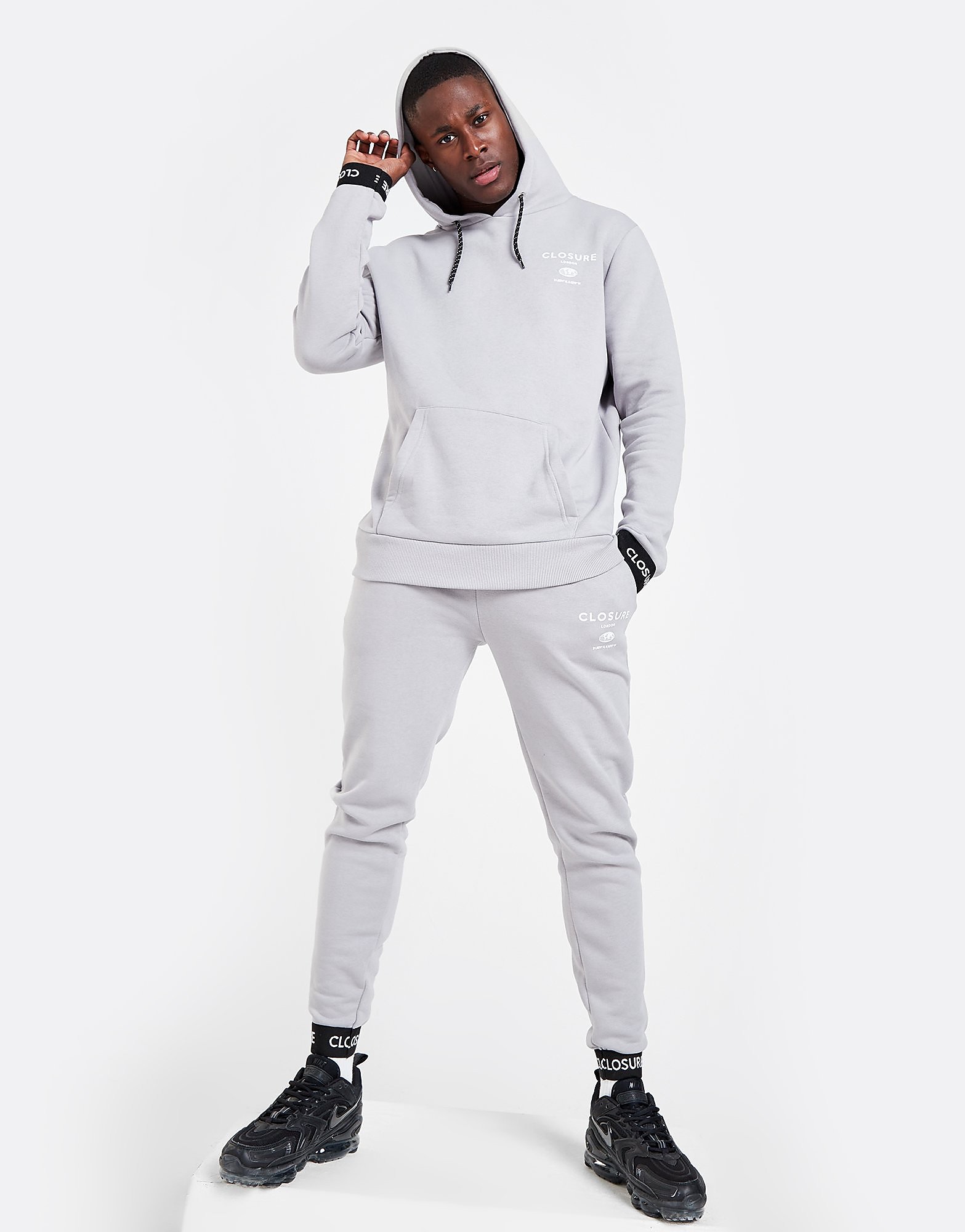 

Closure London Branded Cuff Tracksuit - Grey - Mens, Grey