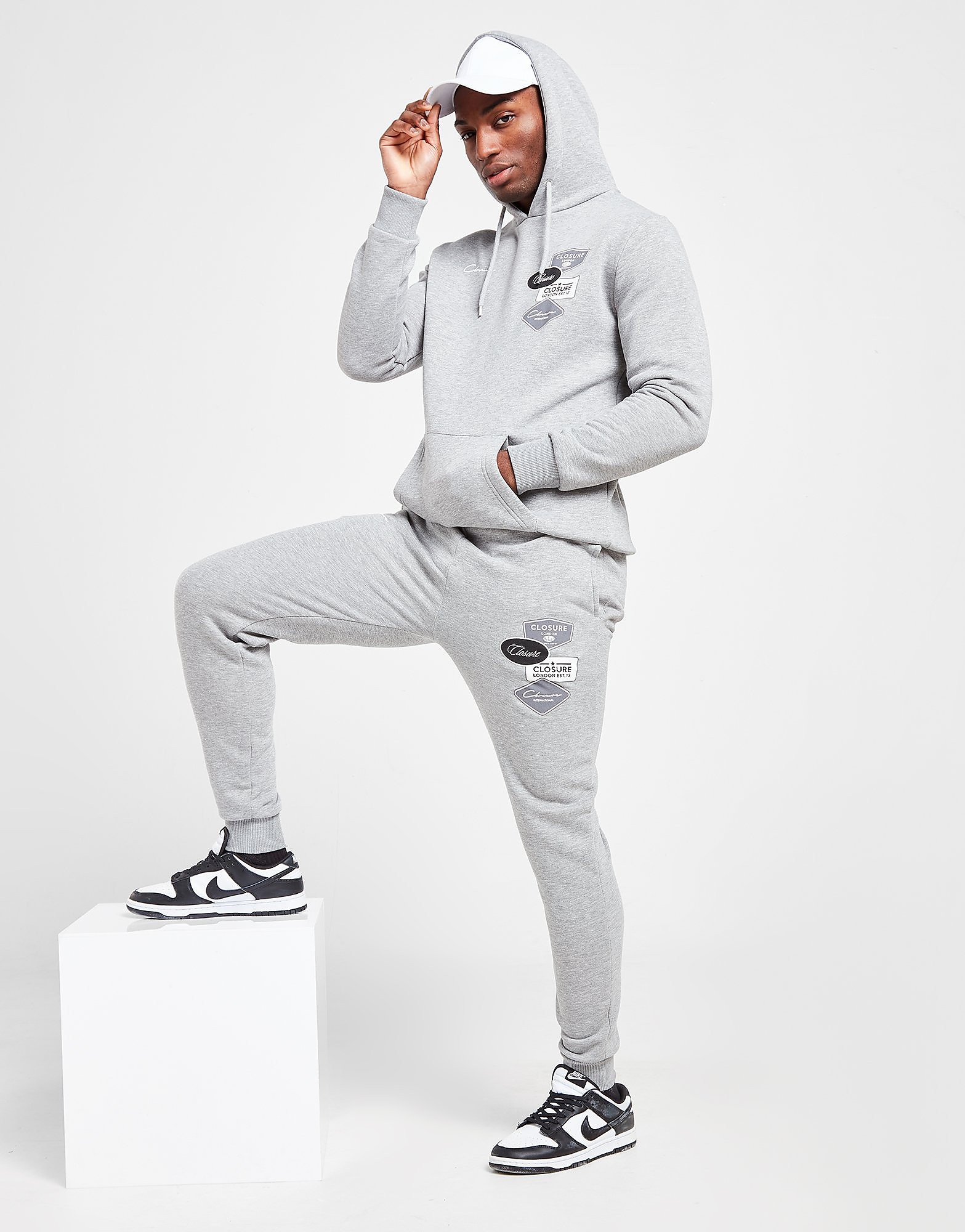 

Closure London Multi Logo Tracksuit - Grey - Mens, Grey