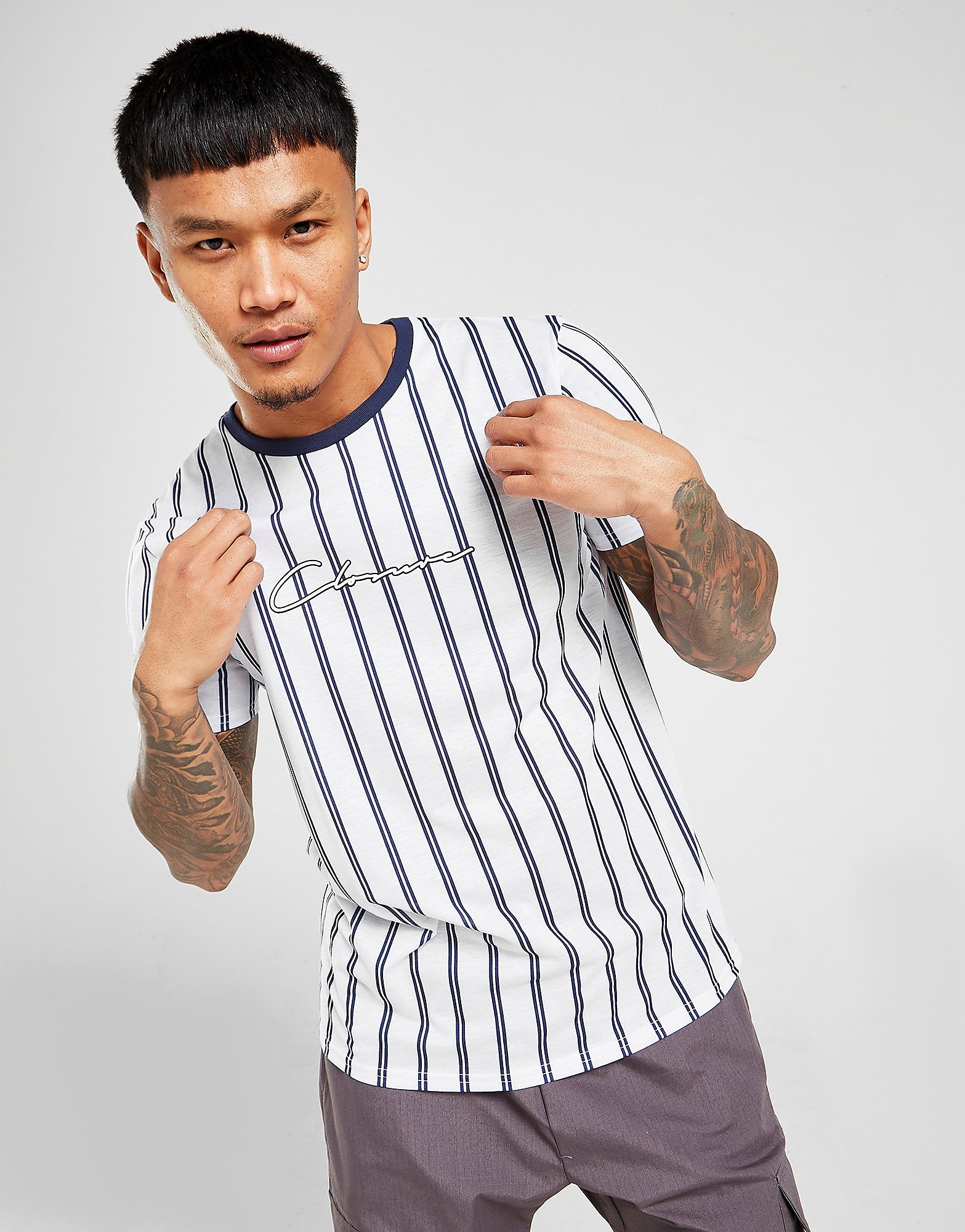 

Closure London Stripe T-Shirt - White, White