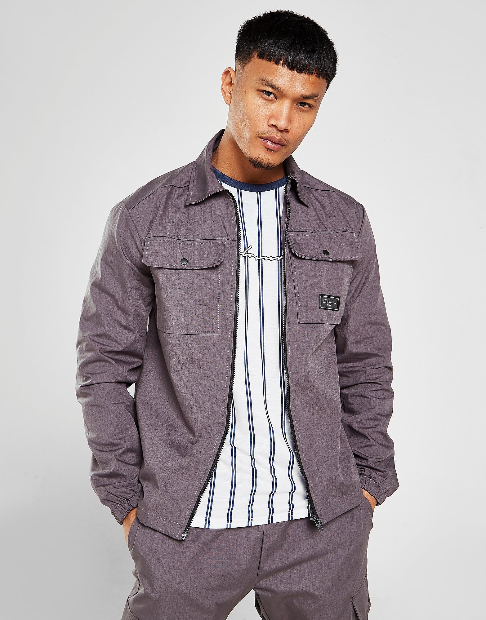 

Closure London Woven Overshirt - Grey - Mens, Grey