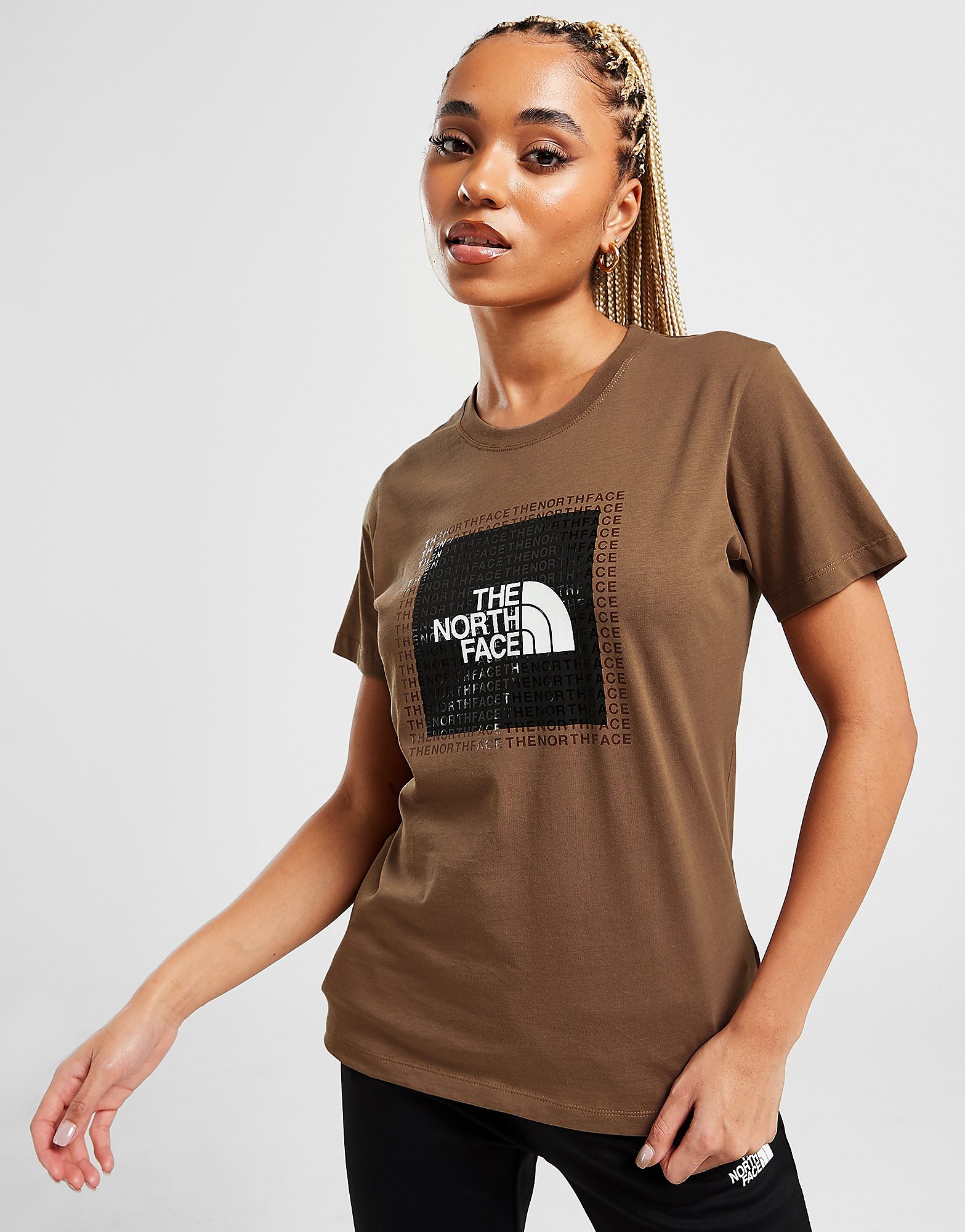 

The North Face Box Logo T-Shirt - Only at JD - Brown - Womens, Brown