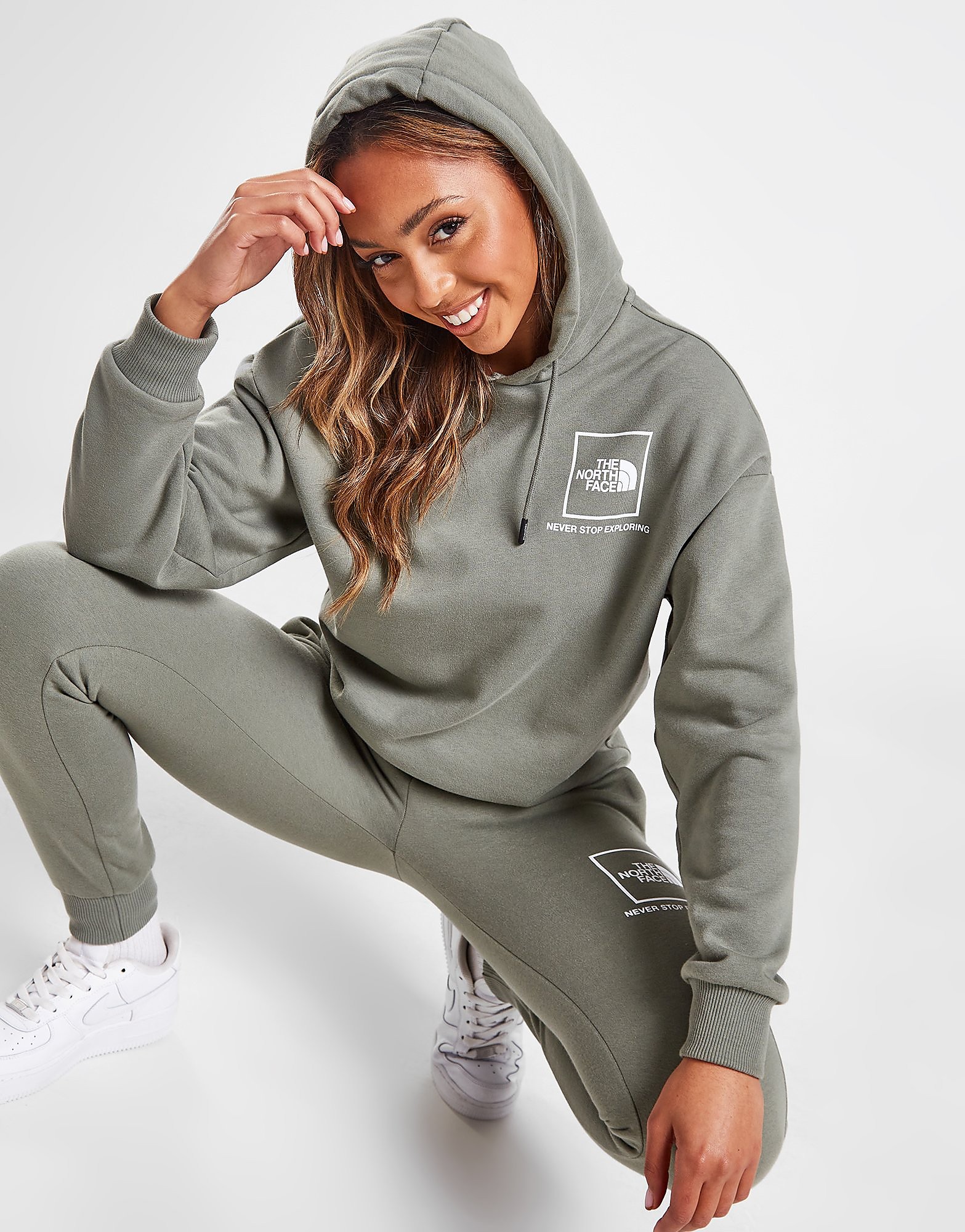 

The North Face Box Overhead Hoodie - Only at JD - Grey - Womens, Grey