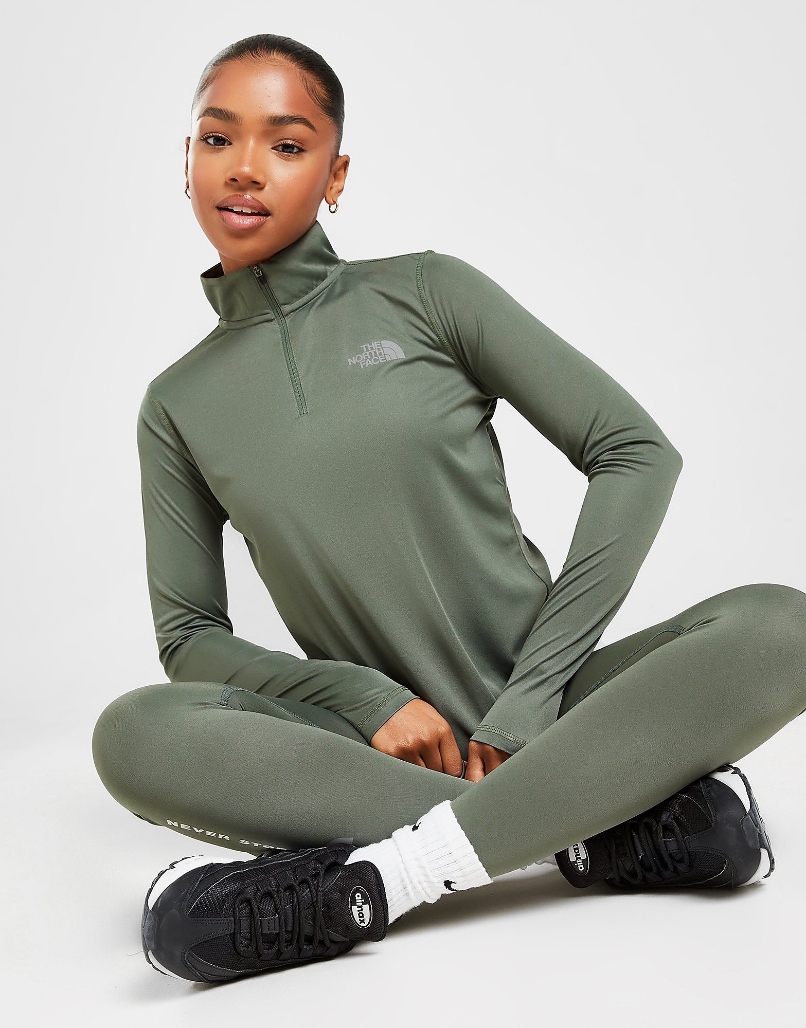

The North Face Never Stop Exploring 1/4 Zip Top - Only at JD - Green - Womens, Green