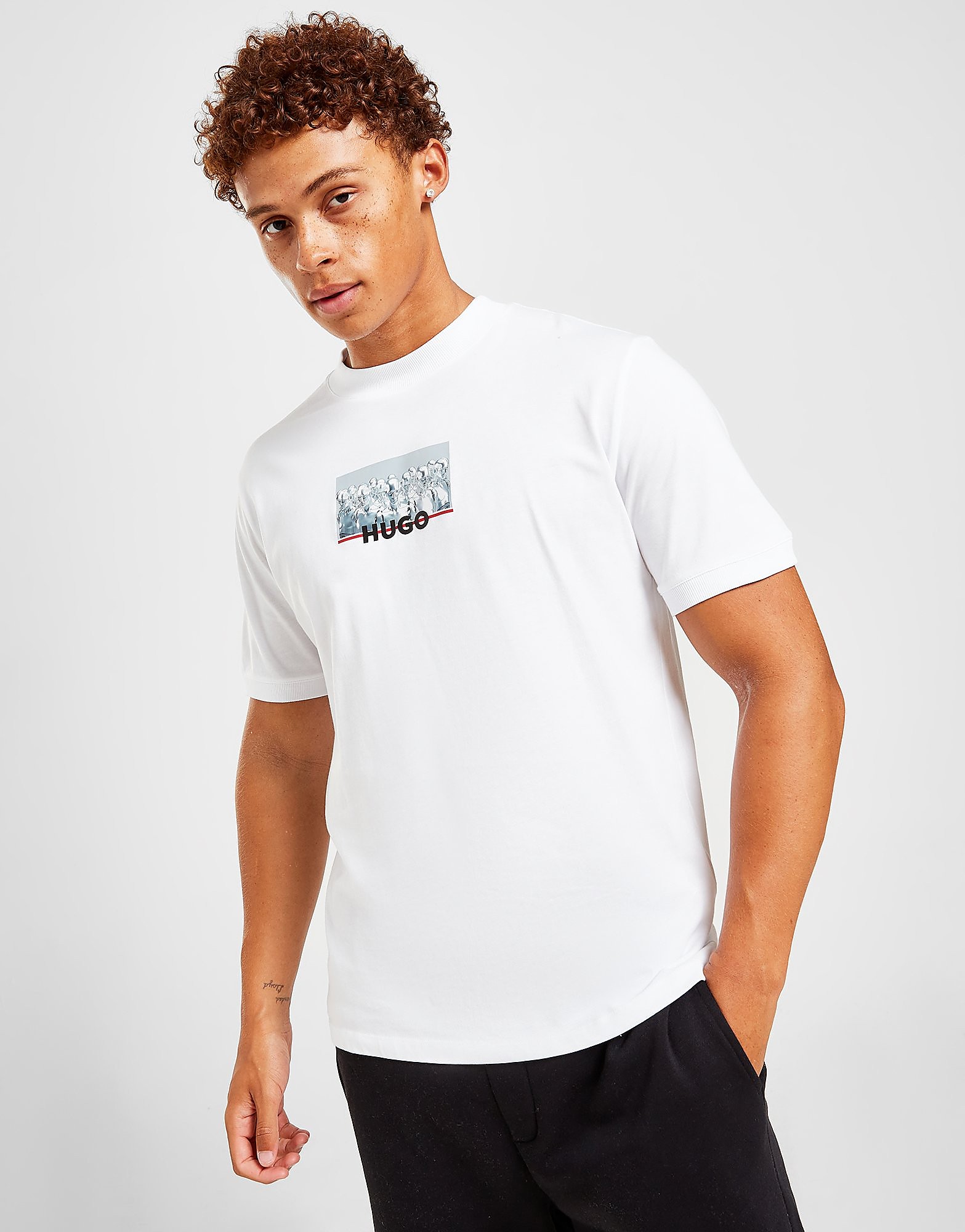 

HUGO Dilliam Robot T-Shirt - White - Mens, White