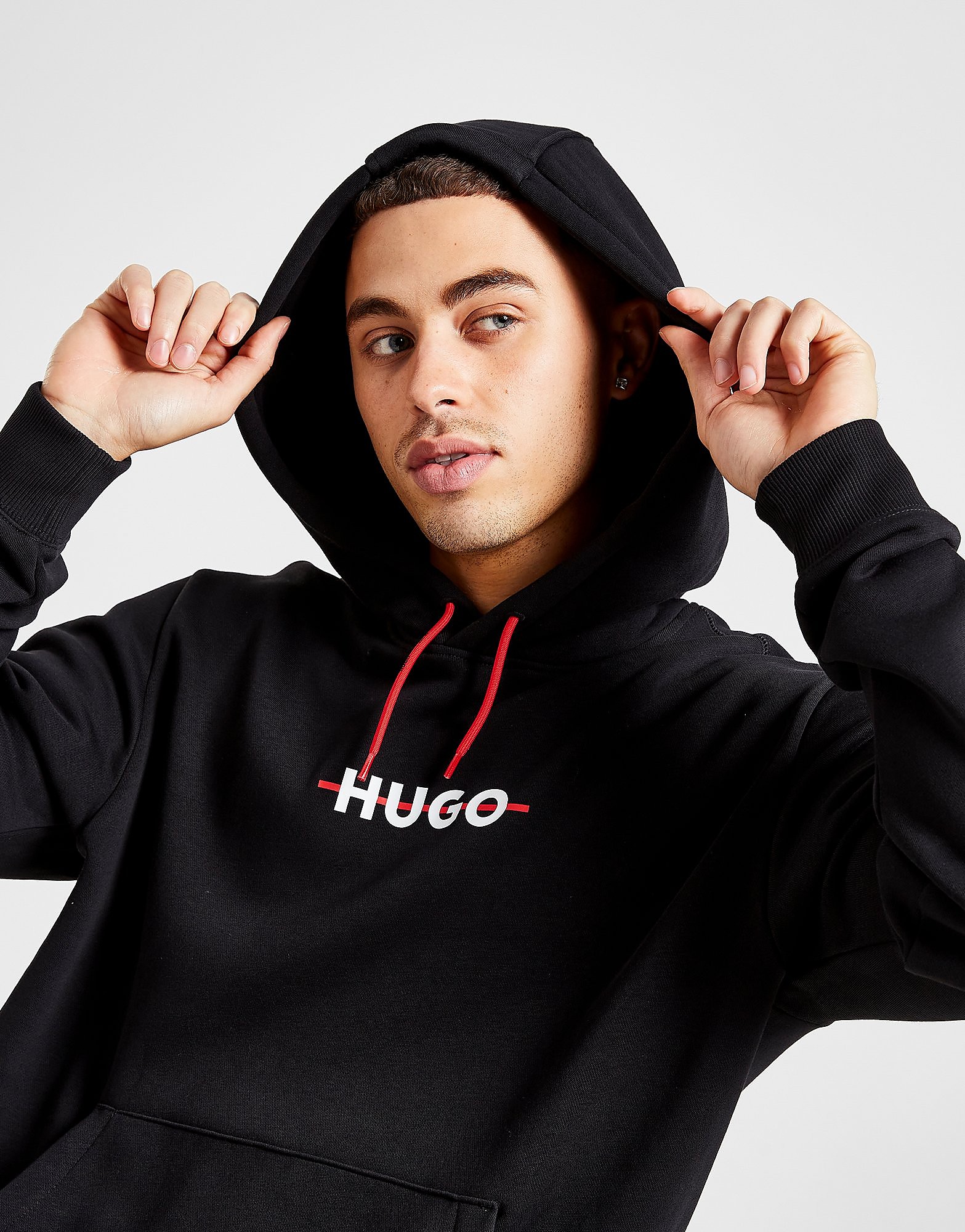 

HUGO Daffleck Strike Overhead Hoodie - Black - Mens, Black