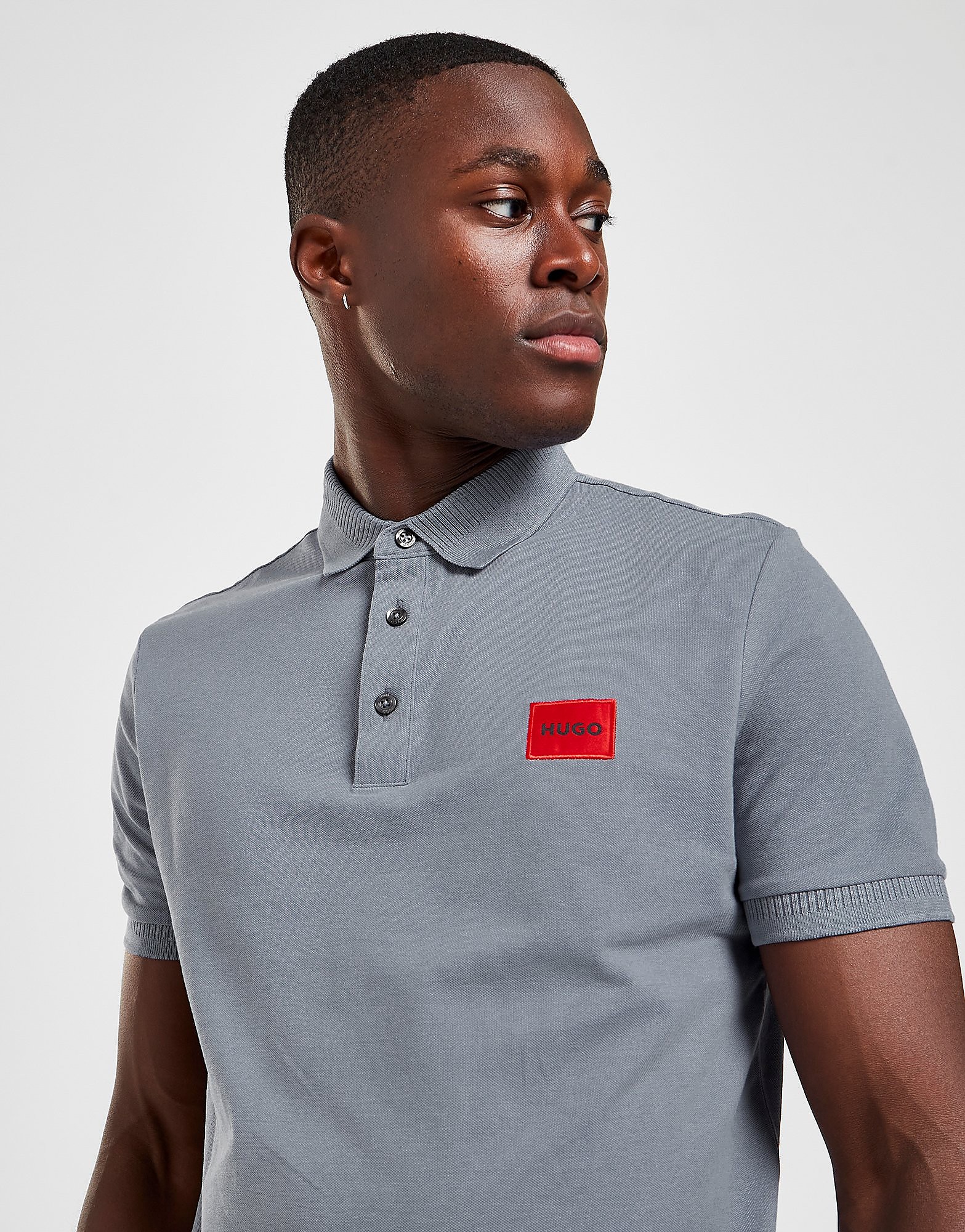 

HUGO Dereso Square Logo Polo Shirt - Blue - Mens, Blue