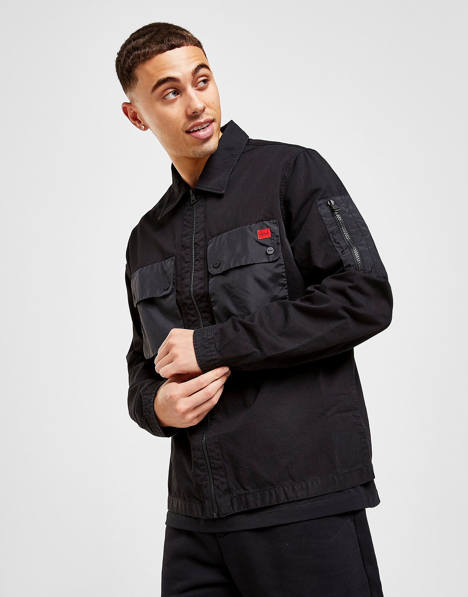 

HUGO Egildo Overshirt - Black - Mens, Black