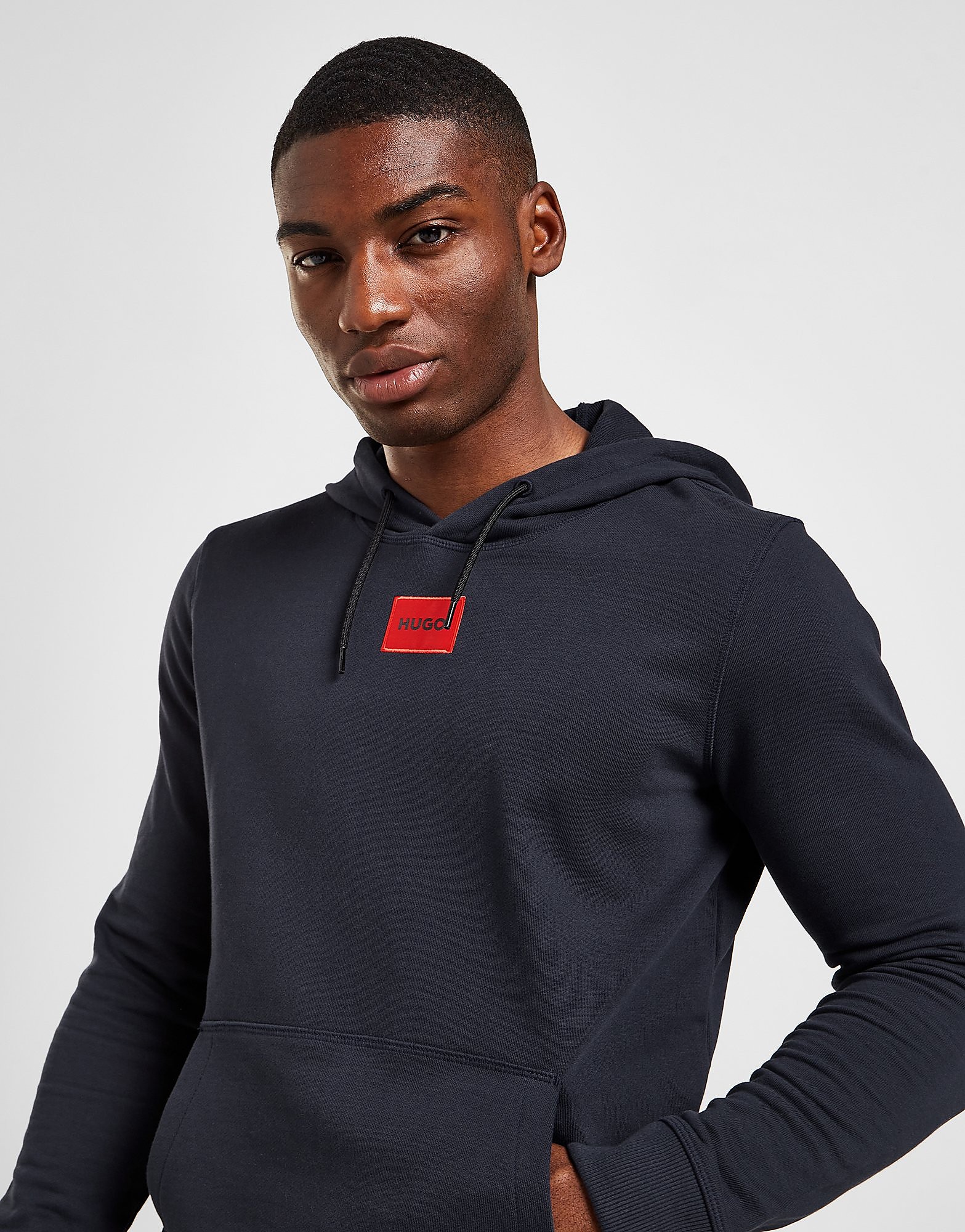 

HUGO Daratschi Square Patch Overhead Hoodie - Navy - Mens, Navy