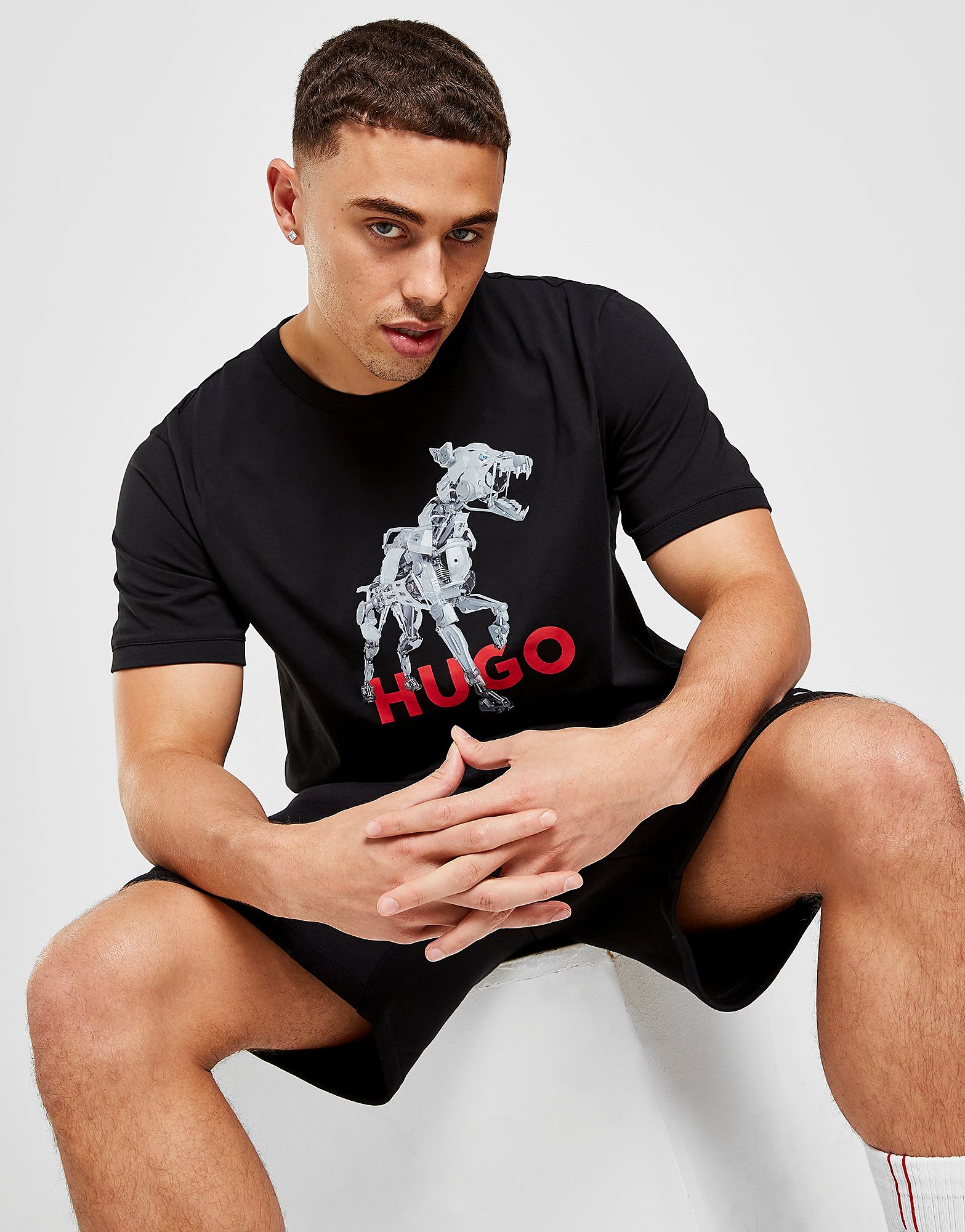 HUGO T-Shirt Dobotic Dog - Preto - Mens, Preto