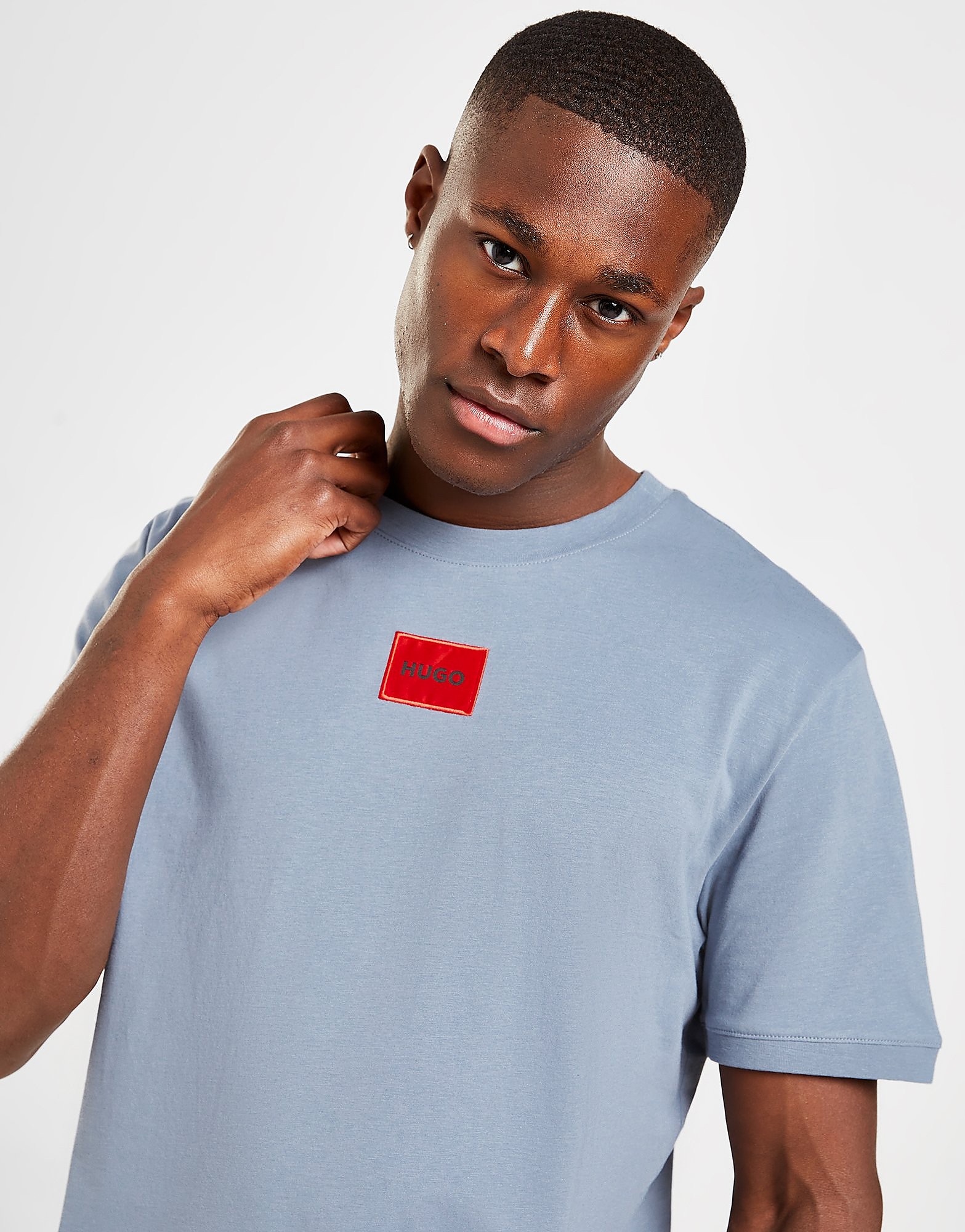 HUGO T-Shirt Small Square Logo - Azul - Mens, Azul