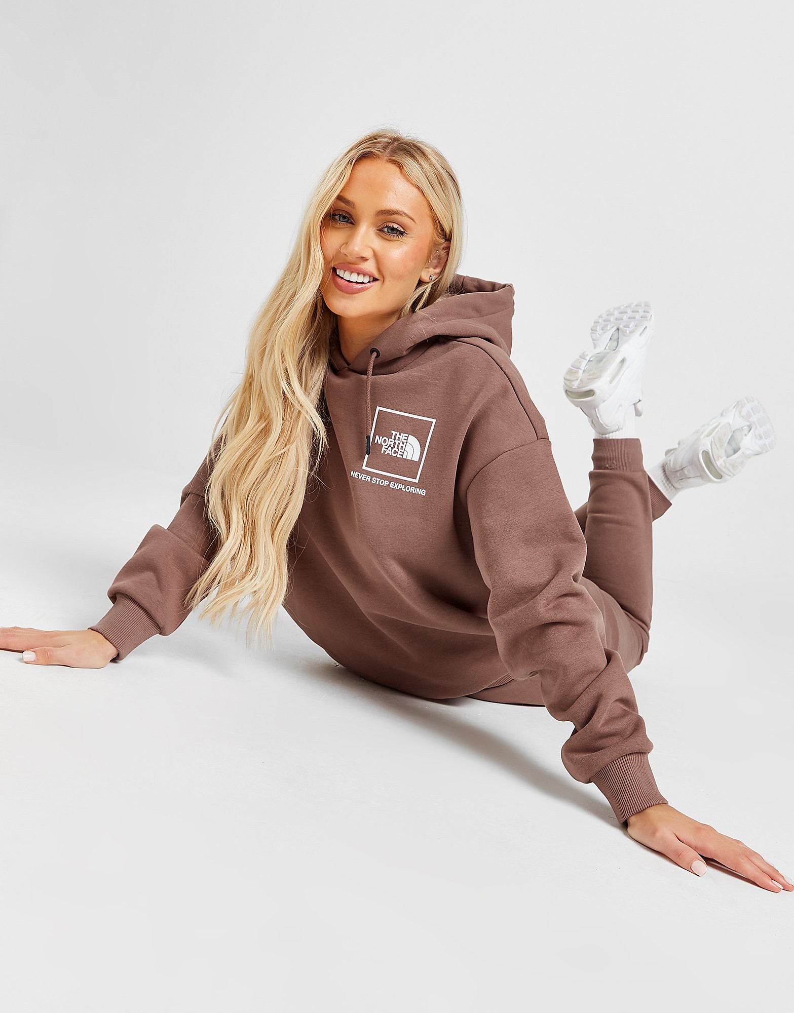 

The North Face Box Overhead Hoodie - Only at JD - Brown - Womens, Brown