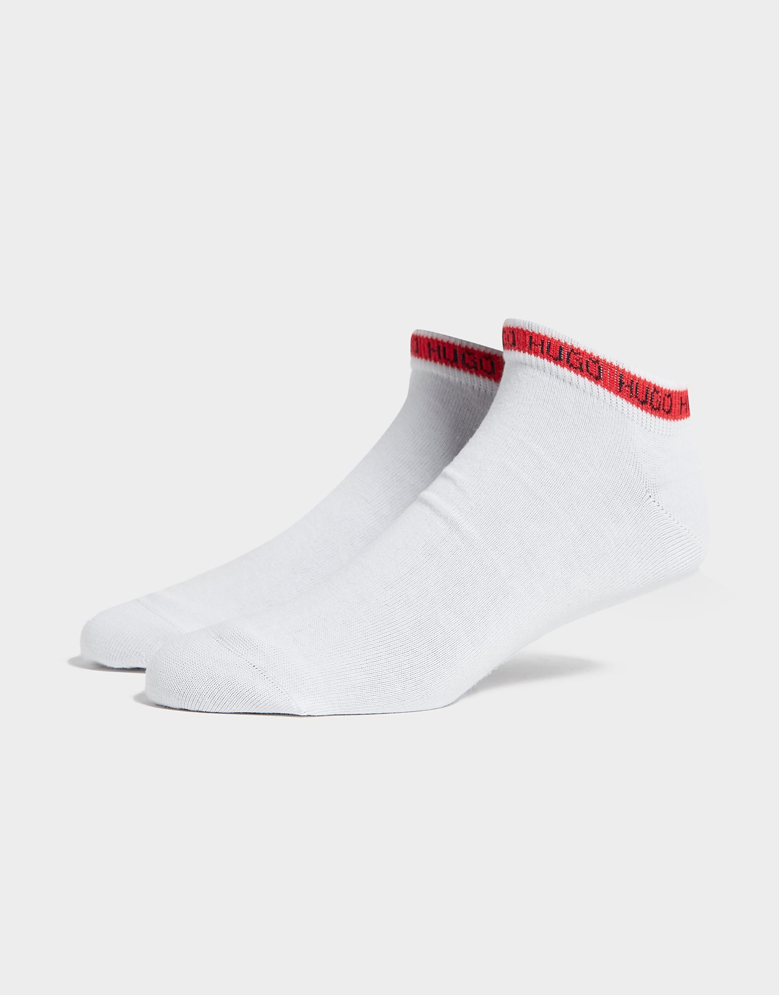 

HUGO 2 Pack Tape Ankle Socks - White - Womens, White