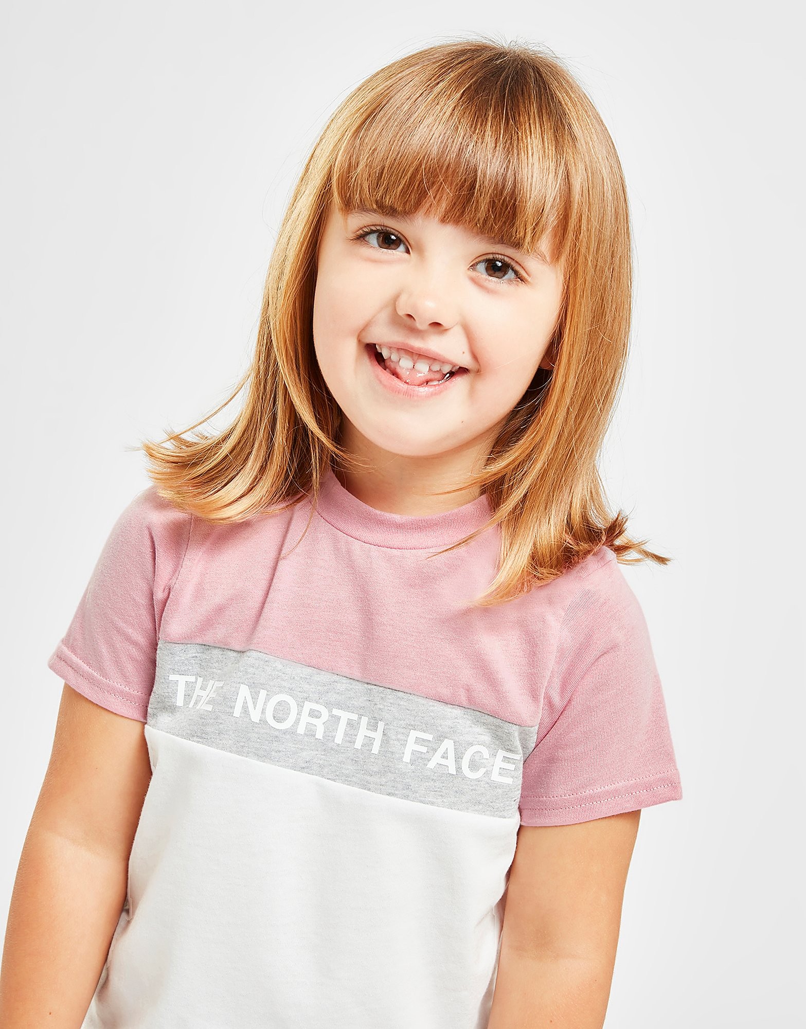 

The North Face Girls' Colour Block T-Shirt Infant - Pink/White - Kids, Pink/White