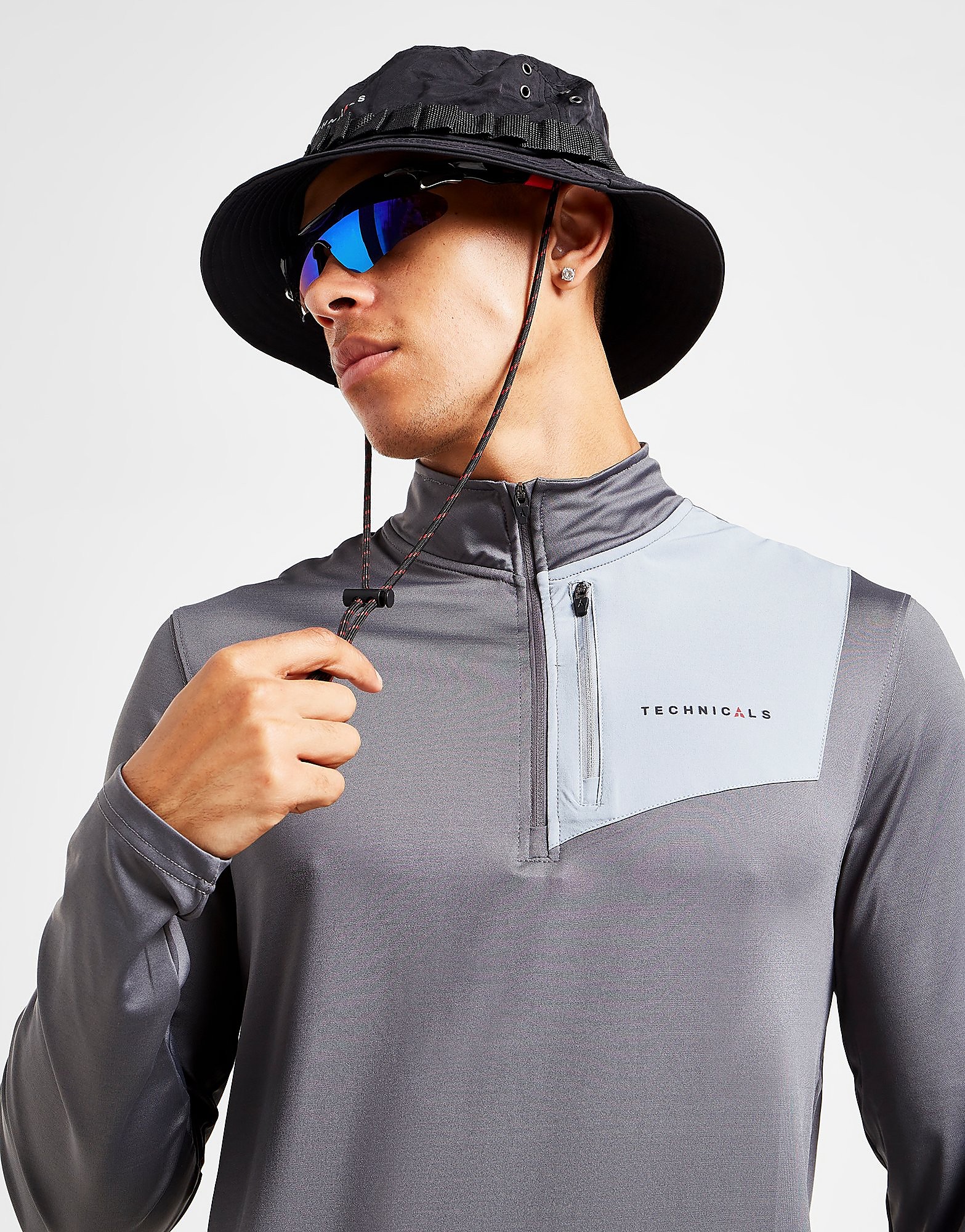 

Technicals Graft 1/4 Zip Top - Grey - Mens, Grey