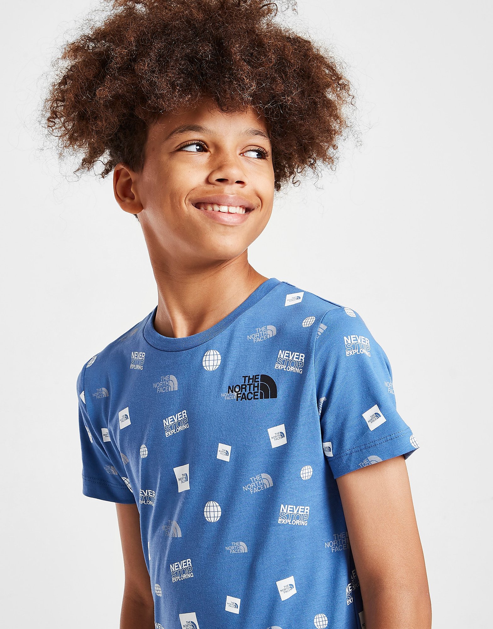 

The North Face All Over Print T-Shirt Junior - Only at JD - Blue - Kids, Blue