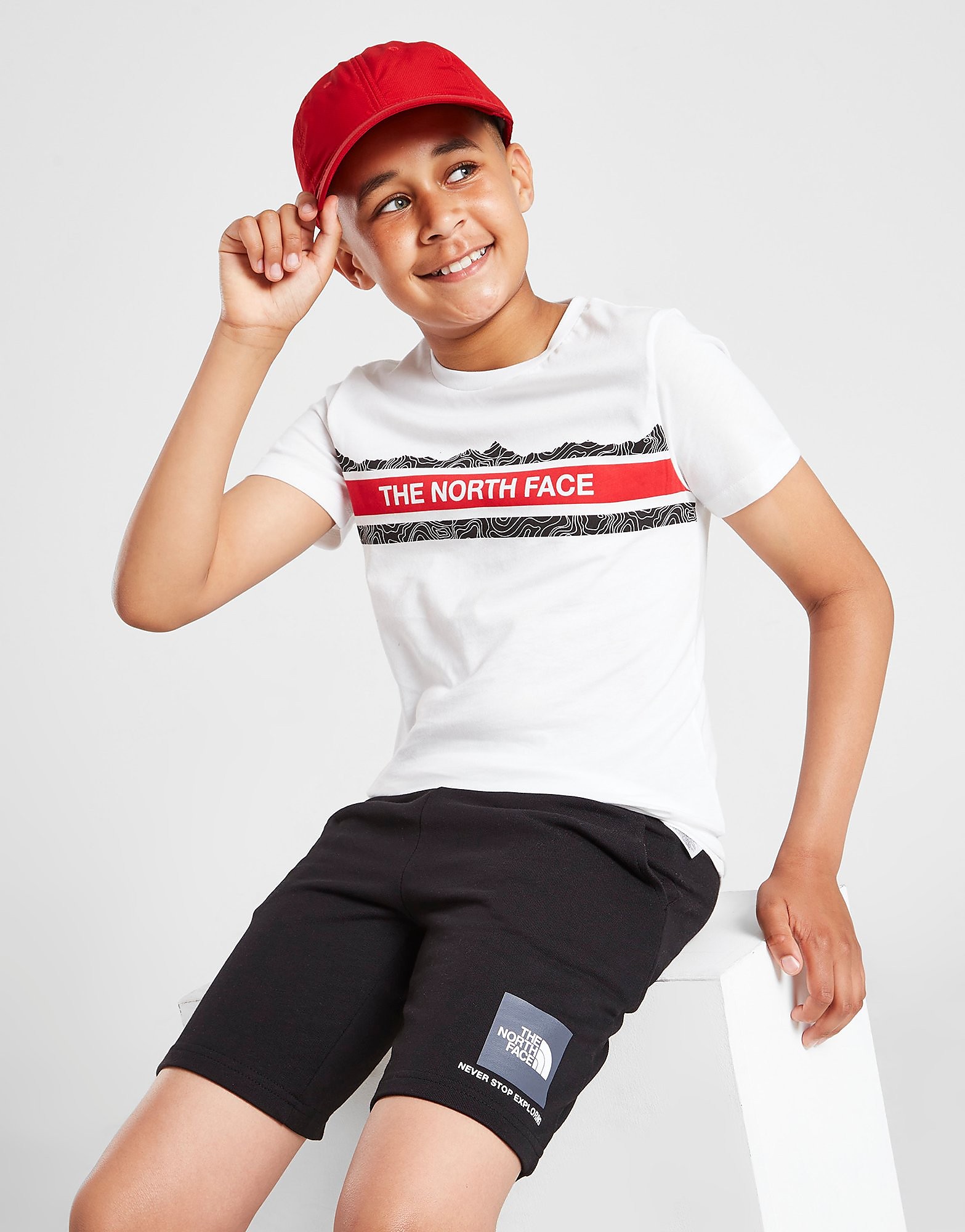 

The North Face Central Mountain Linear T-Shirt Junior - Only at JD - White - Kids, White