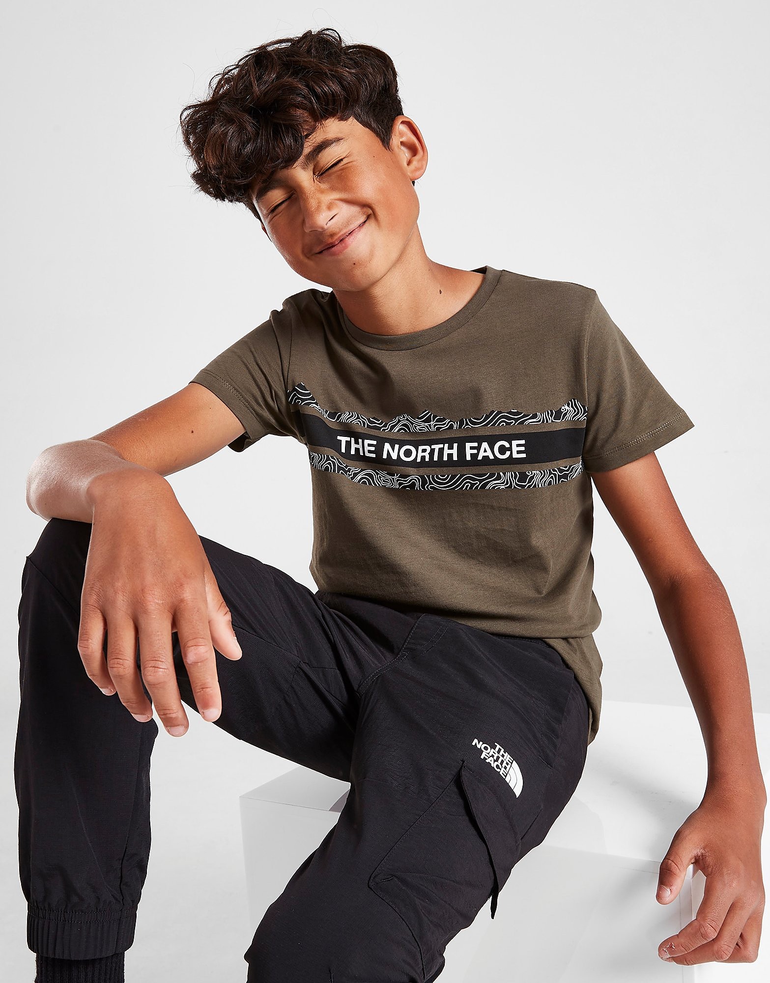 

The North Face Central Mountain Linear T-Shirt Junior - Only at JD - Brown - Kids, Brown