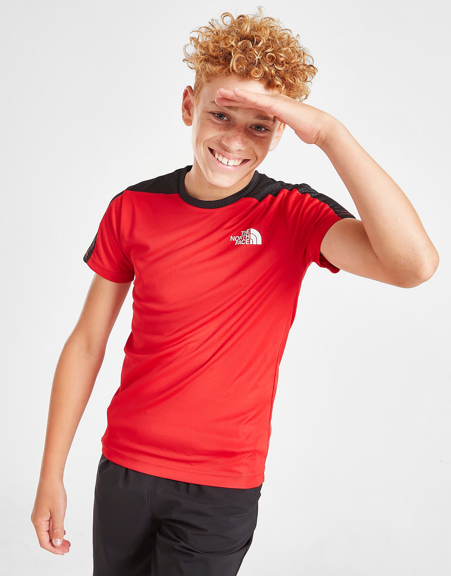 

The North Face Colour Block Poly T-Shirt Junior - Only at JD - Red - Kids, Red