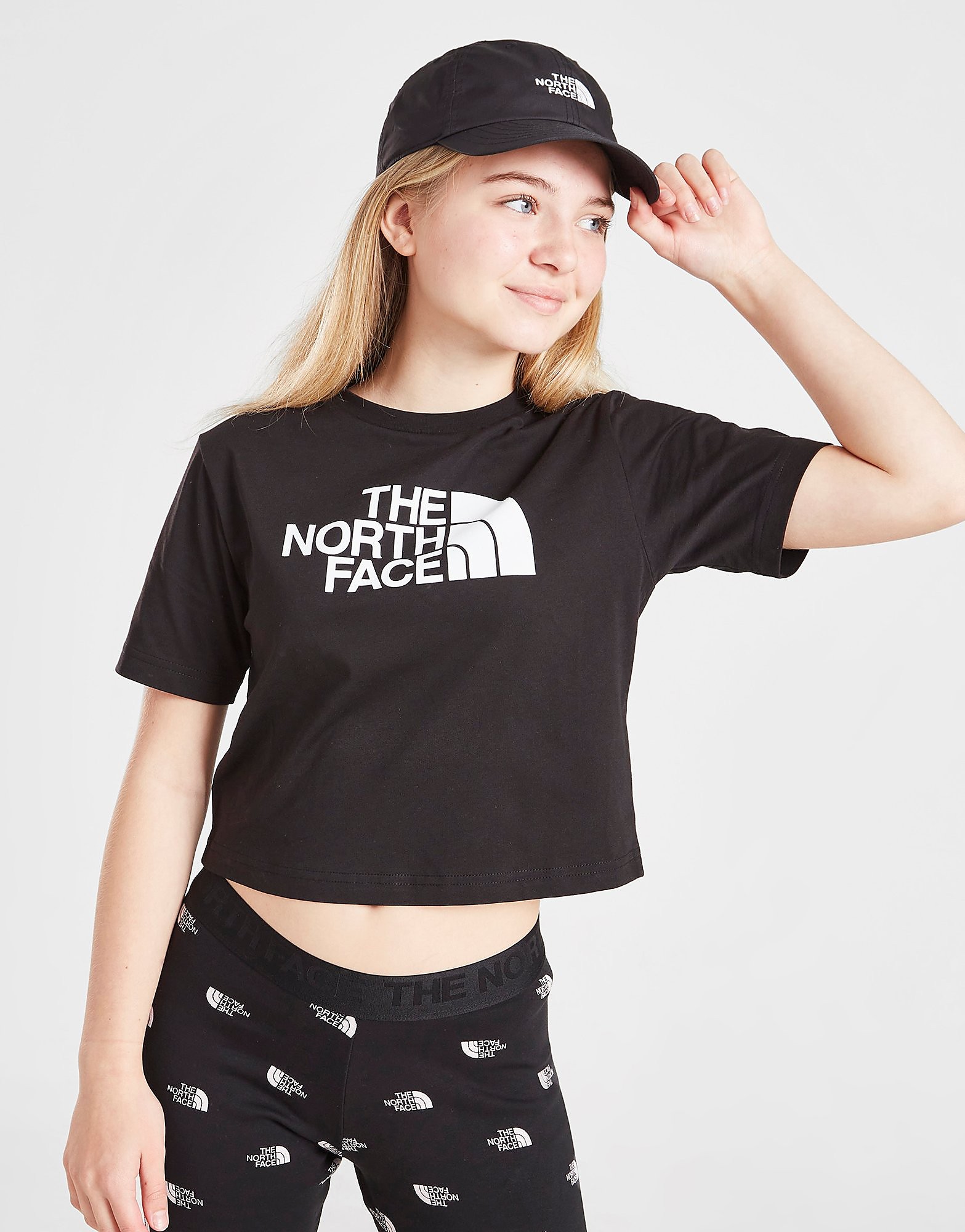

The North Face Girls' Crop Graphic T-Shirt Junior - Black - Kids, Black