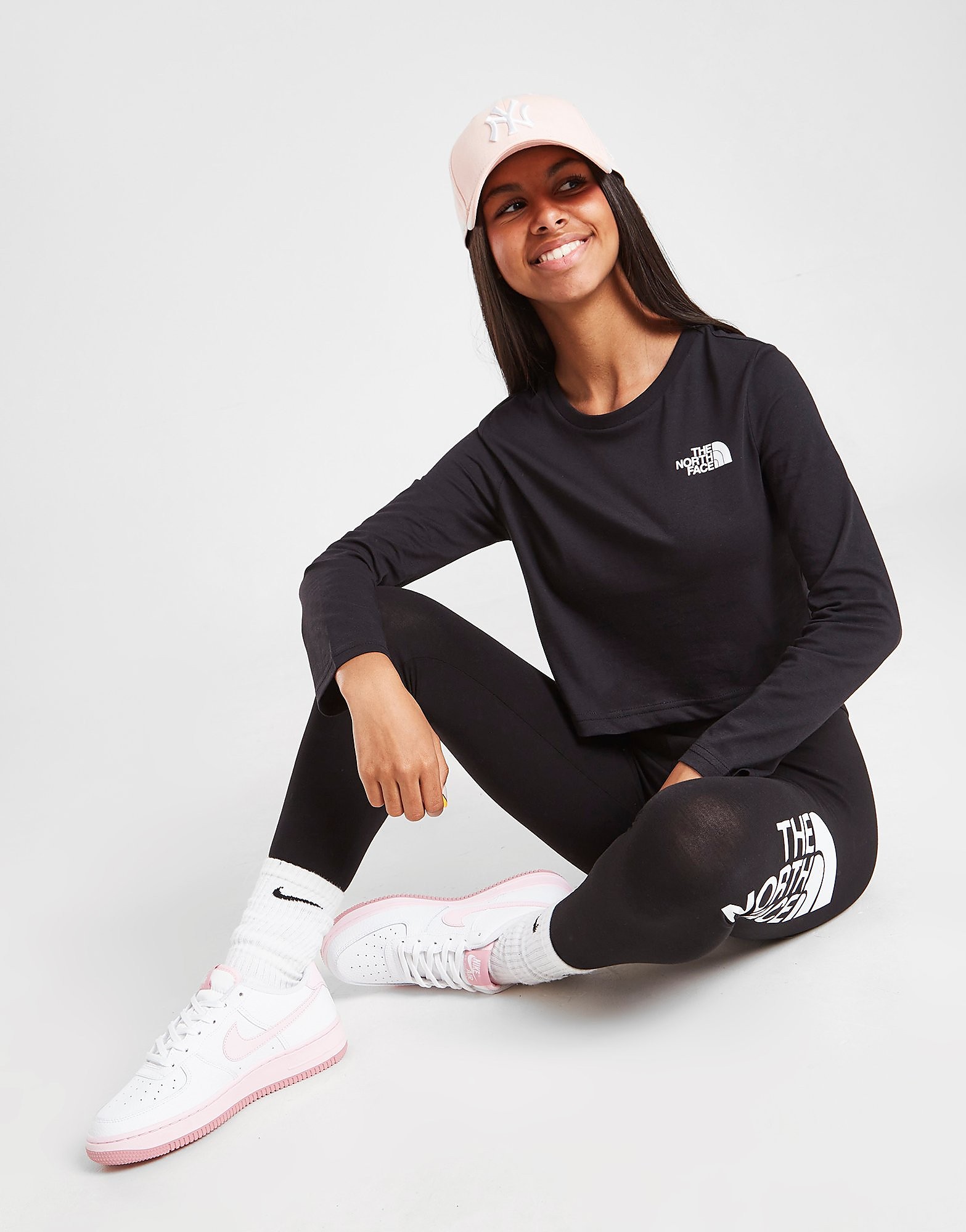 

The North Face Girls' Long Sleeve Simple Dome Crop Top Junior - Black - Kids, Black