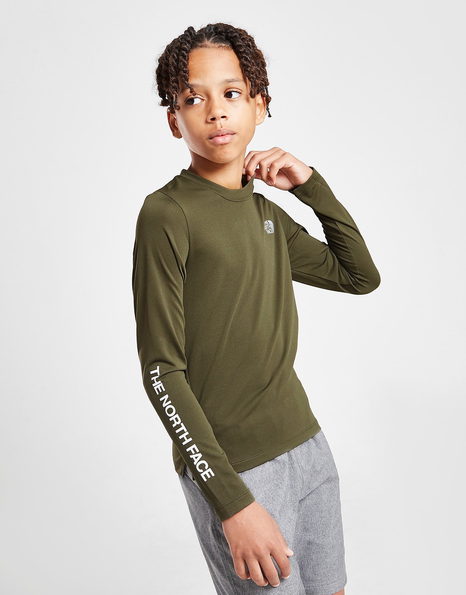 

The North Face NSE Long Sleeve T-Shirt Junior - Green - Kids, Green