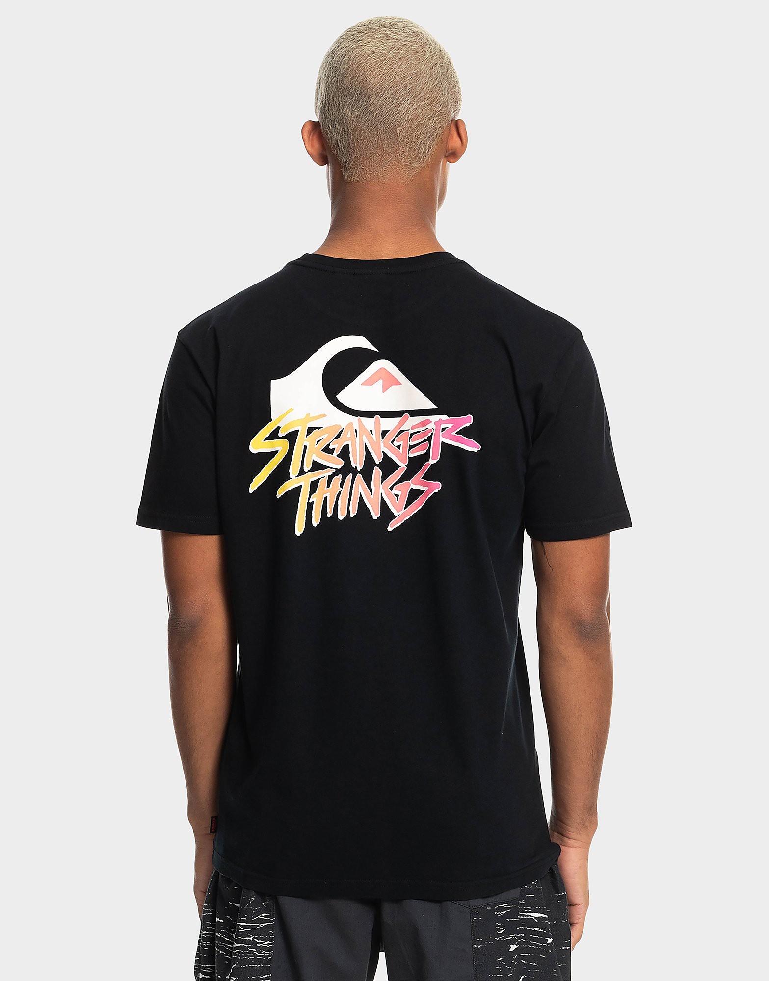 

Quiksilver x Stranger Things Fade Logo T-Shirt - Black - Mens, Black