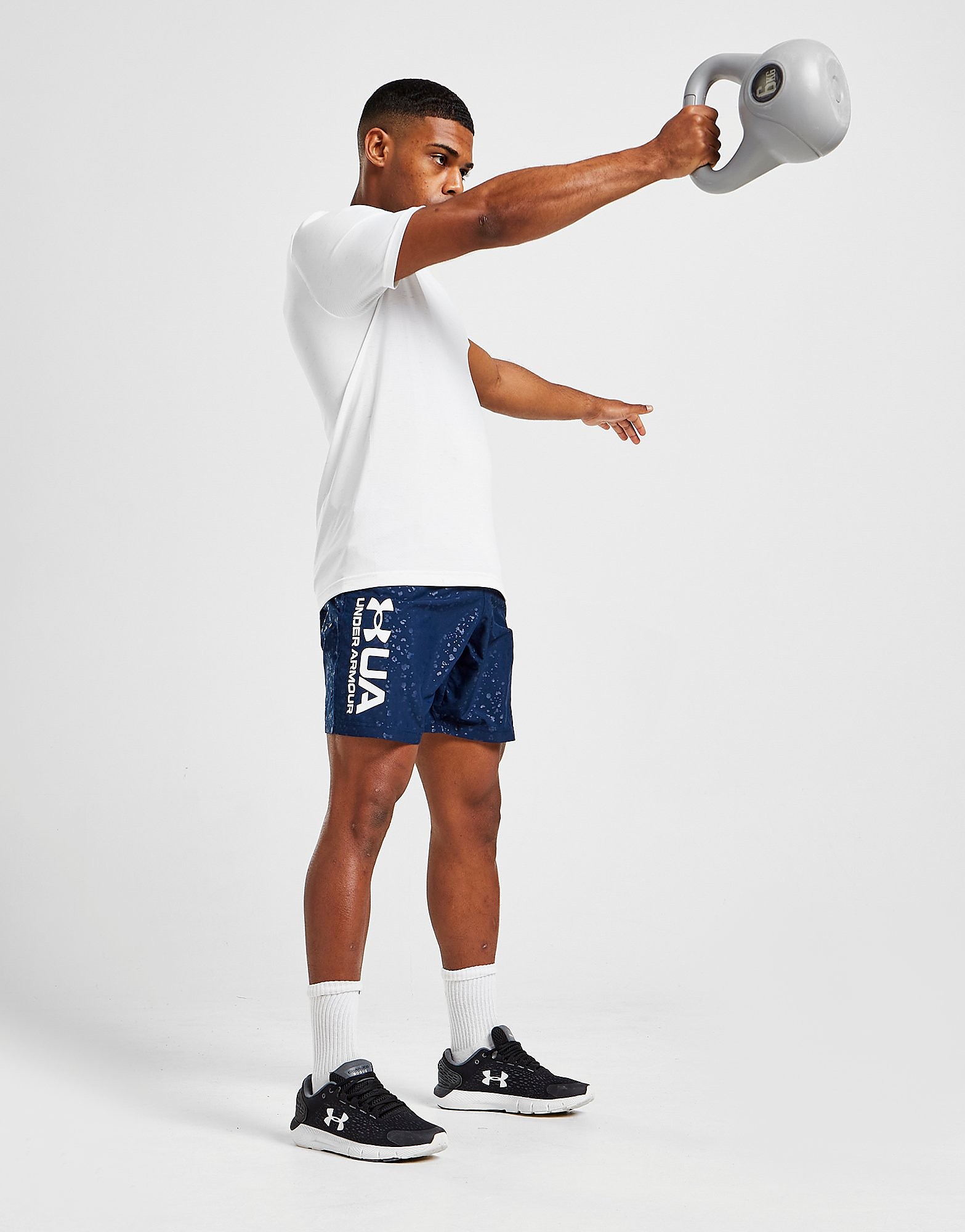 

Under Armour Woven Emboss Shorts - Blue - Mens, Blue