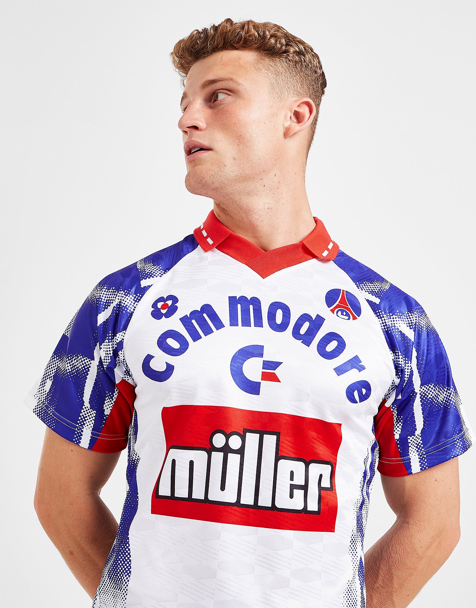 

Score Draw Paris Saint Germain '92 Home Retro Shirt - White/Blue - Mens, White/Blue