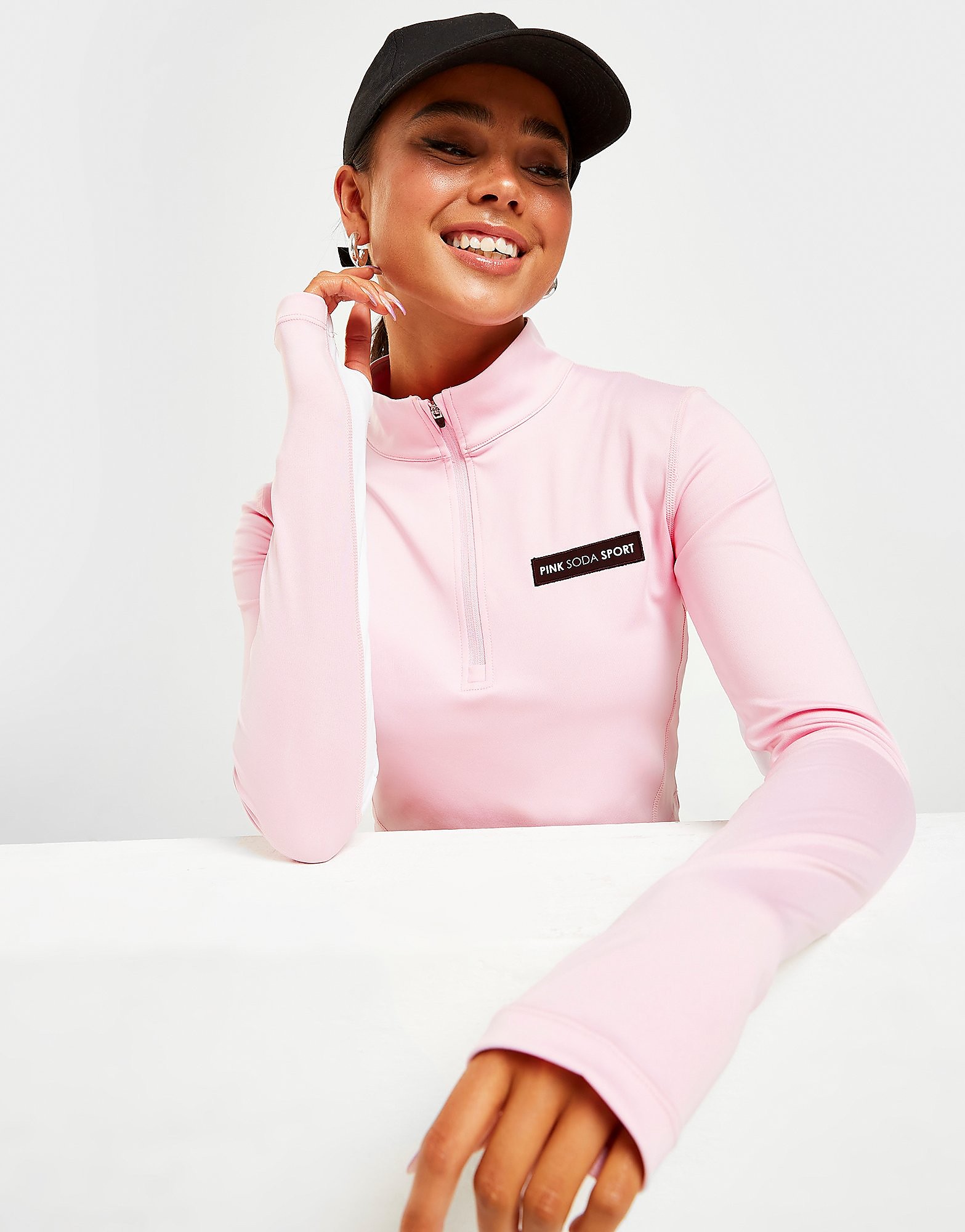 

Pink Soda Sport 1/4 Zip Top - Pink - Womens, Pink