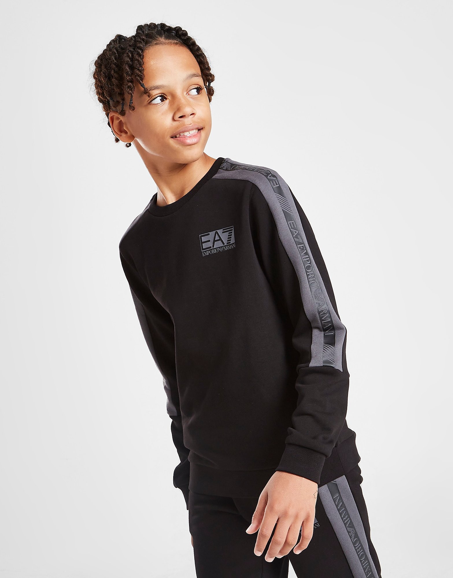 

Emporio Armani EA7 Tape Crew Sweatshirt Junior - Black - Kids, Black