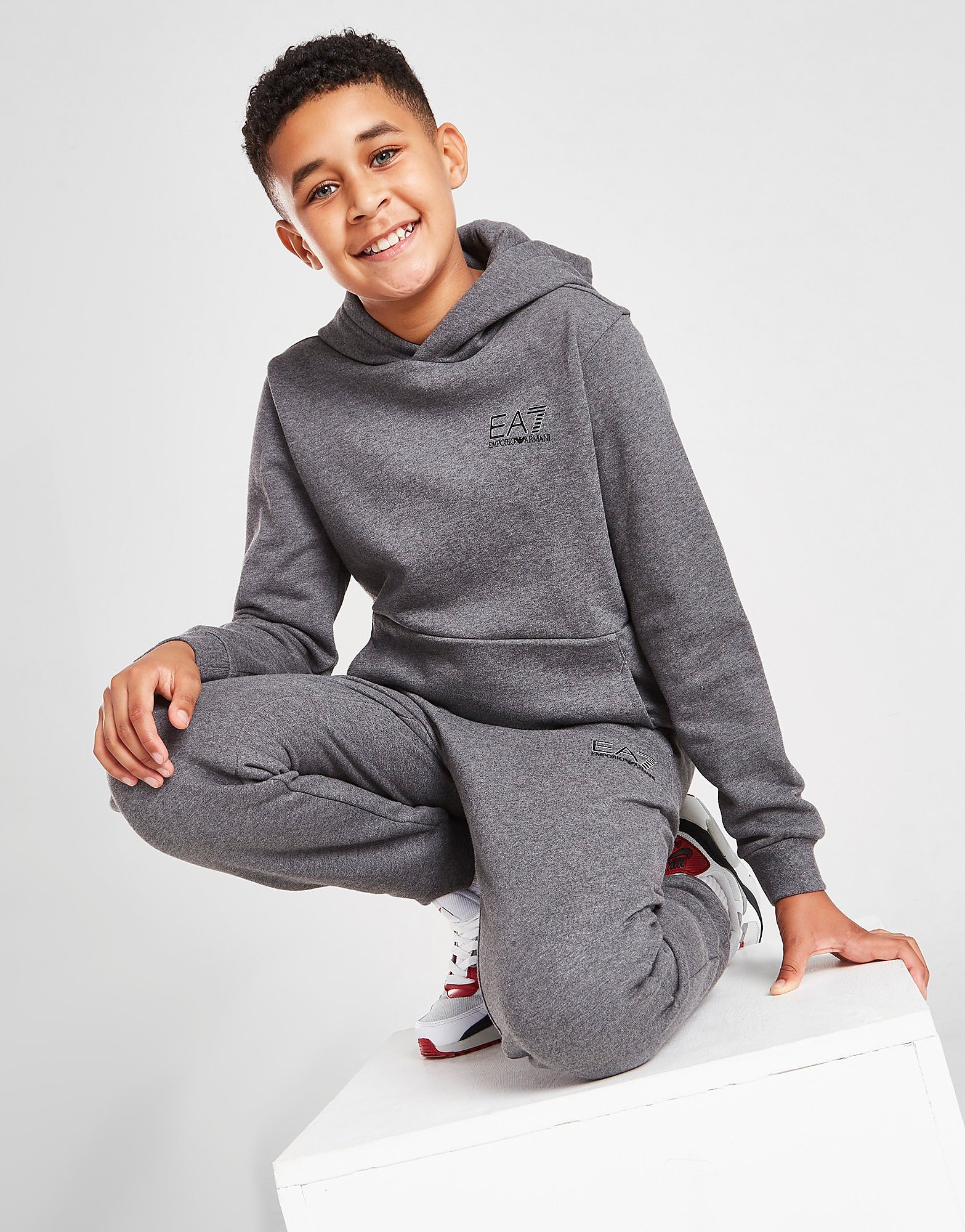 

Emporio Armani EA7 Overhead Fleece Tracksuit Junior - Grey - Kids, Grey