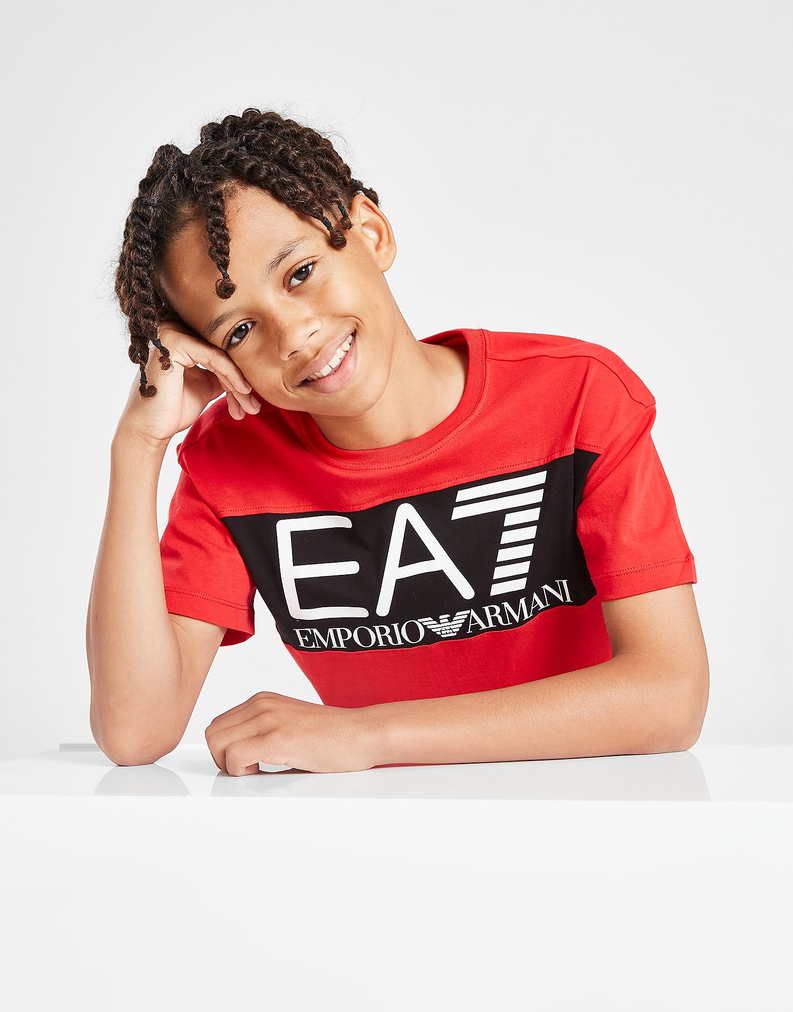 

Emporio Armani EA7 Logo Series T-Shirt Junior - Red - Kids, Red