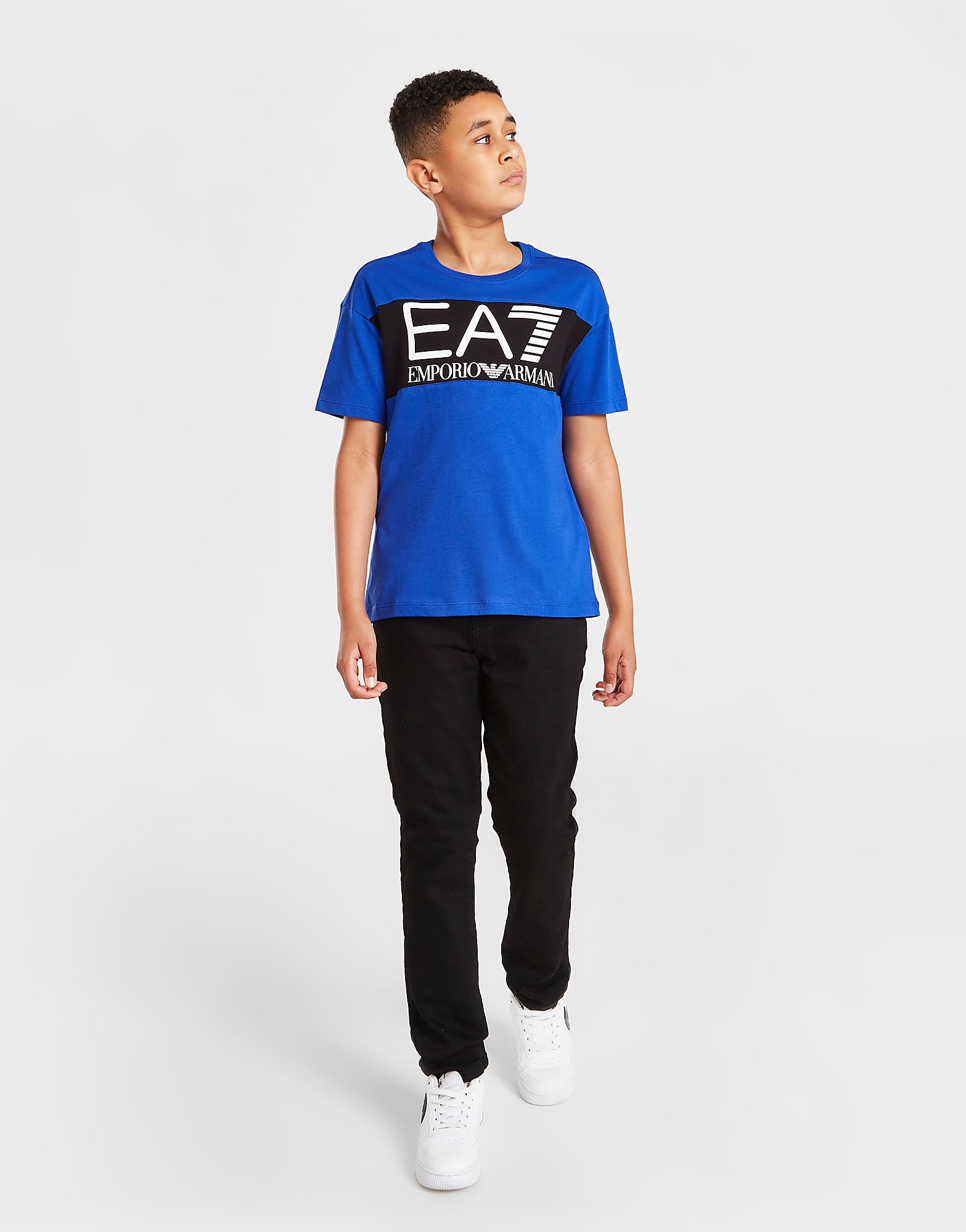 

Emporio Armani EA7 Logo Series T-Shirt Junior - Blue - Kids, Blue
