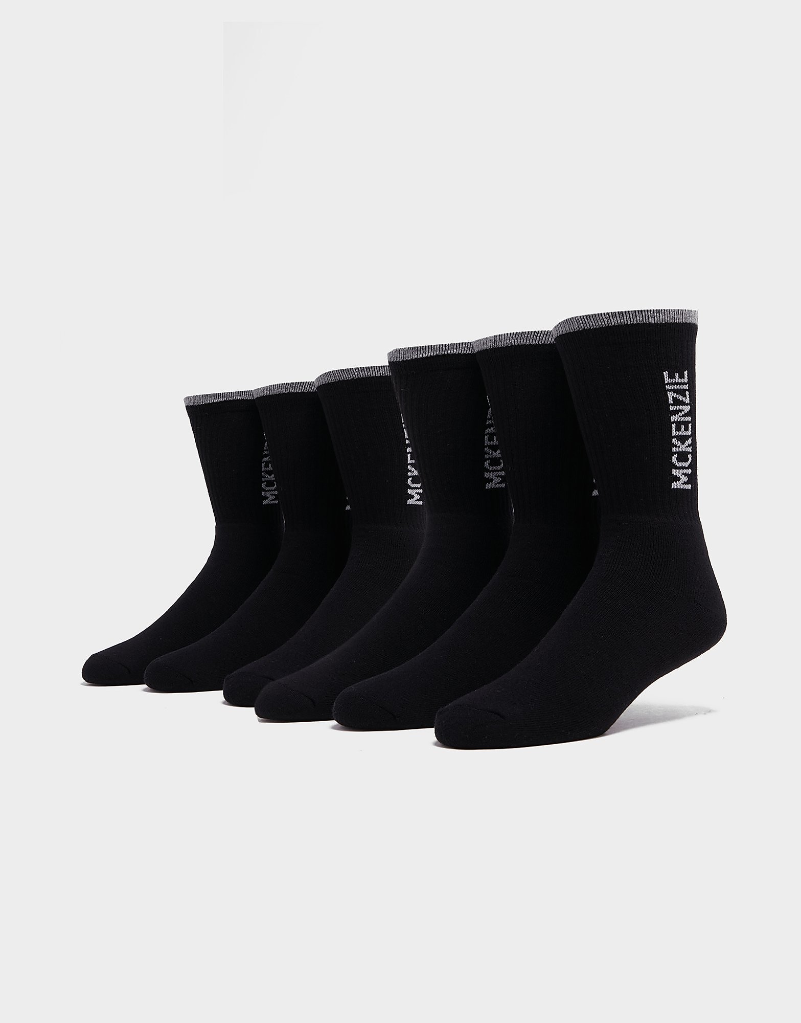 

McKenzie 6-Pack Crew Socks Junior - Black - Kids, Black