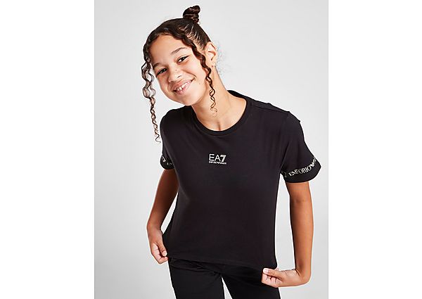 Emporio Armani EA7 Girls' Crop T-Shirt Junior - Black, Black