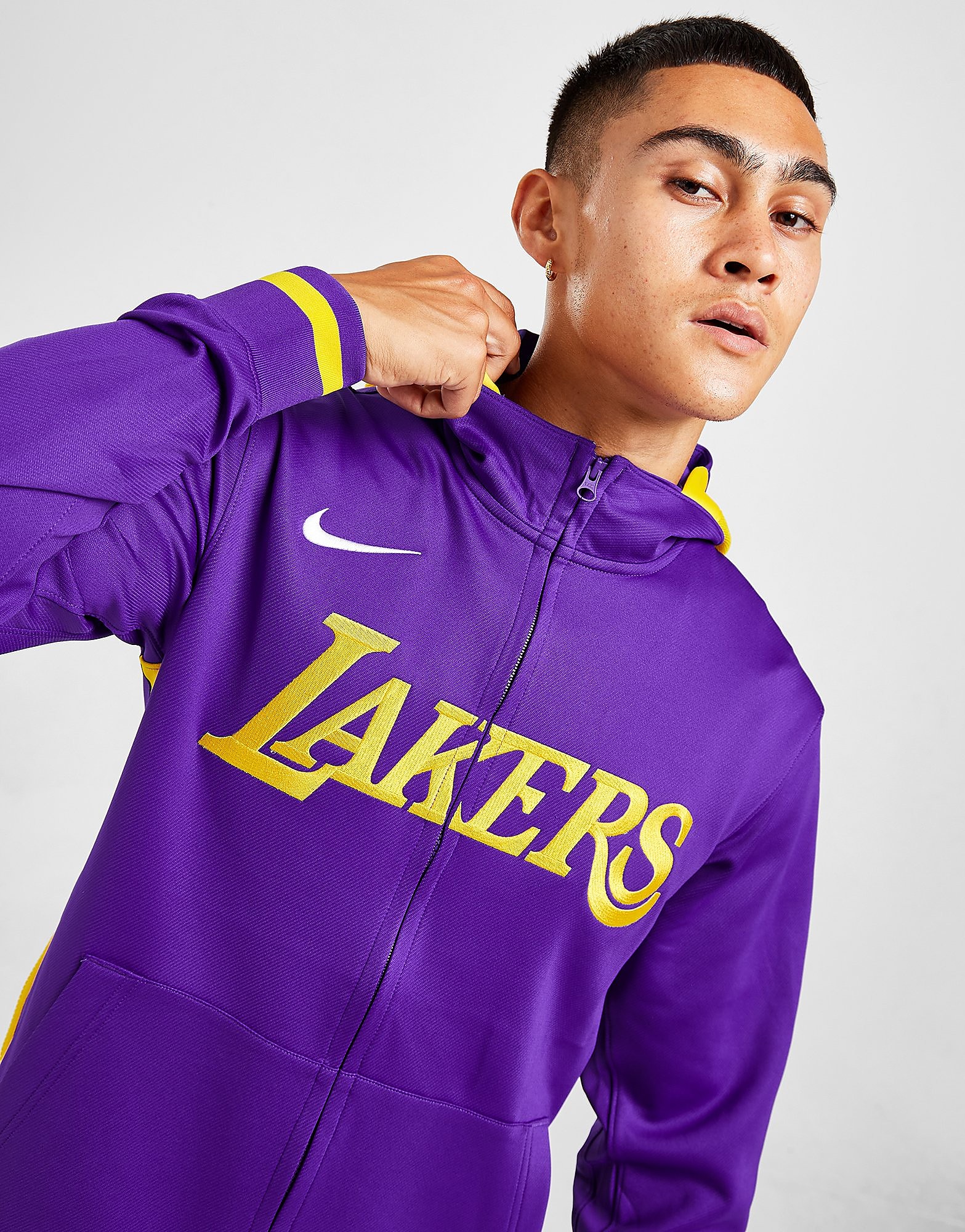 

Nike NBA Los Angeles Lakers Showtime Full Zip Hoodie - Purple/Yellow - Mens, Purple/Yellow