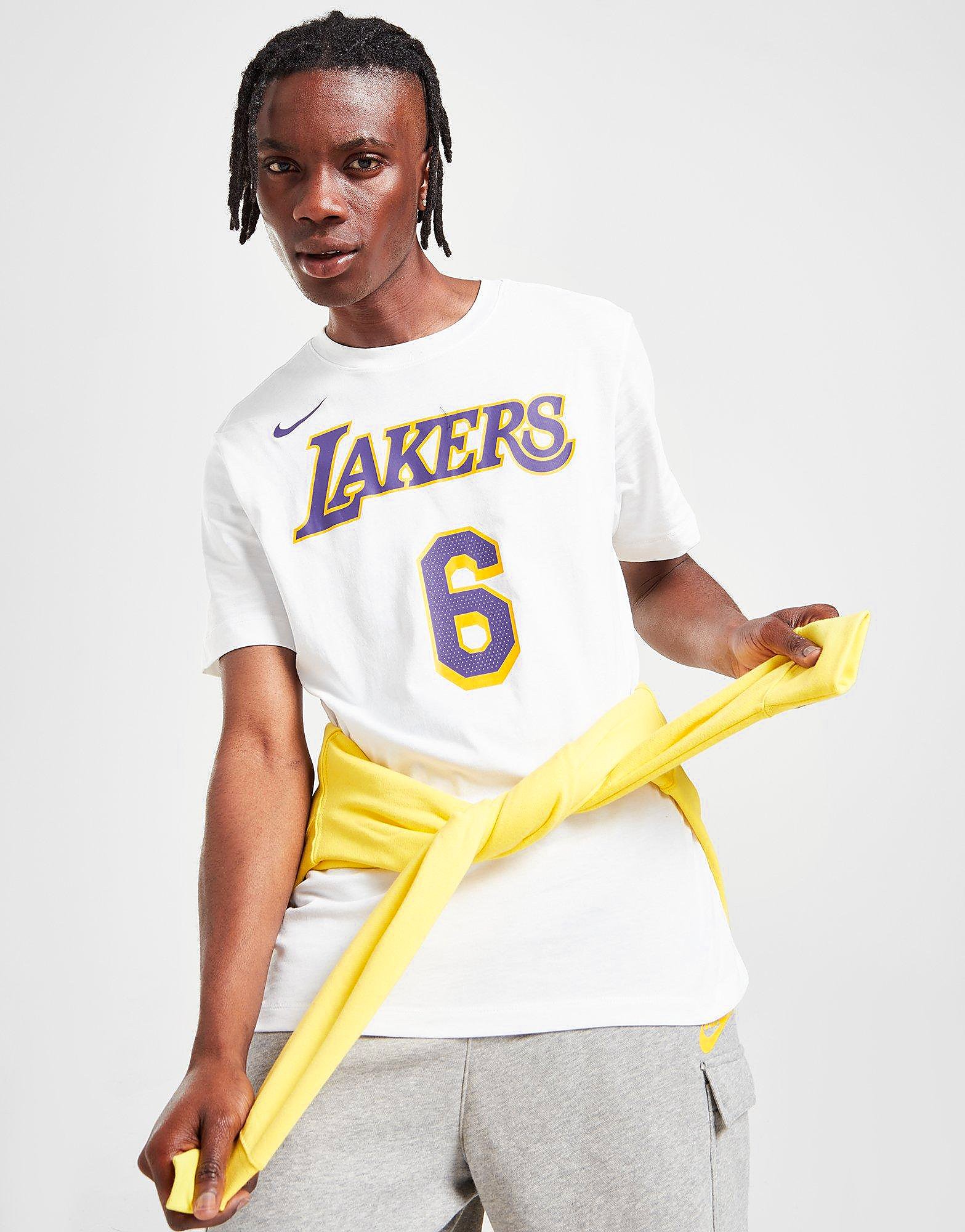 

Nike NBA Los Angeles Lakers James #6 T-Shirt - White - Mens, White