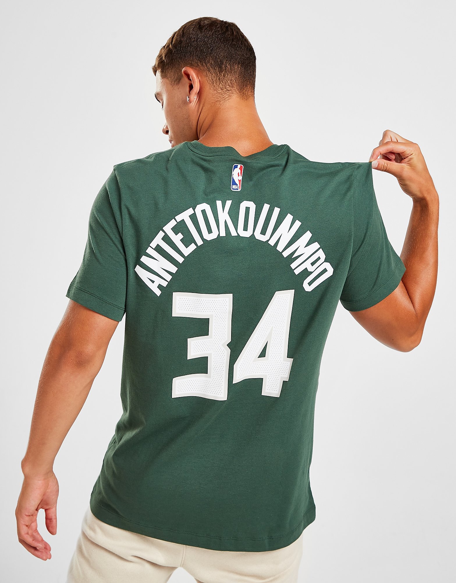 

Nike NBA Milwaukee Bucks Antetokounmpo #34 T-Shirt - Green - Mens, Green