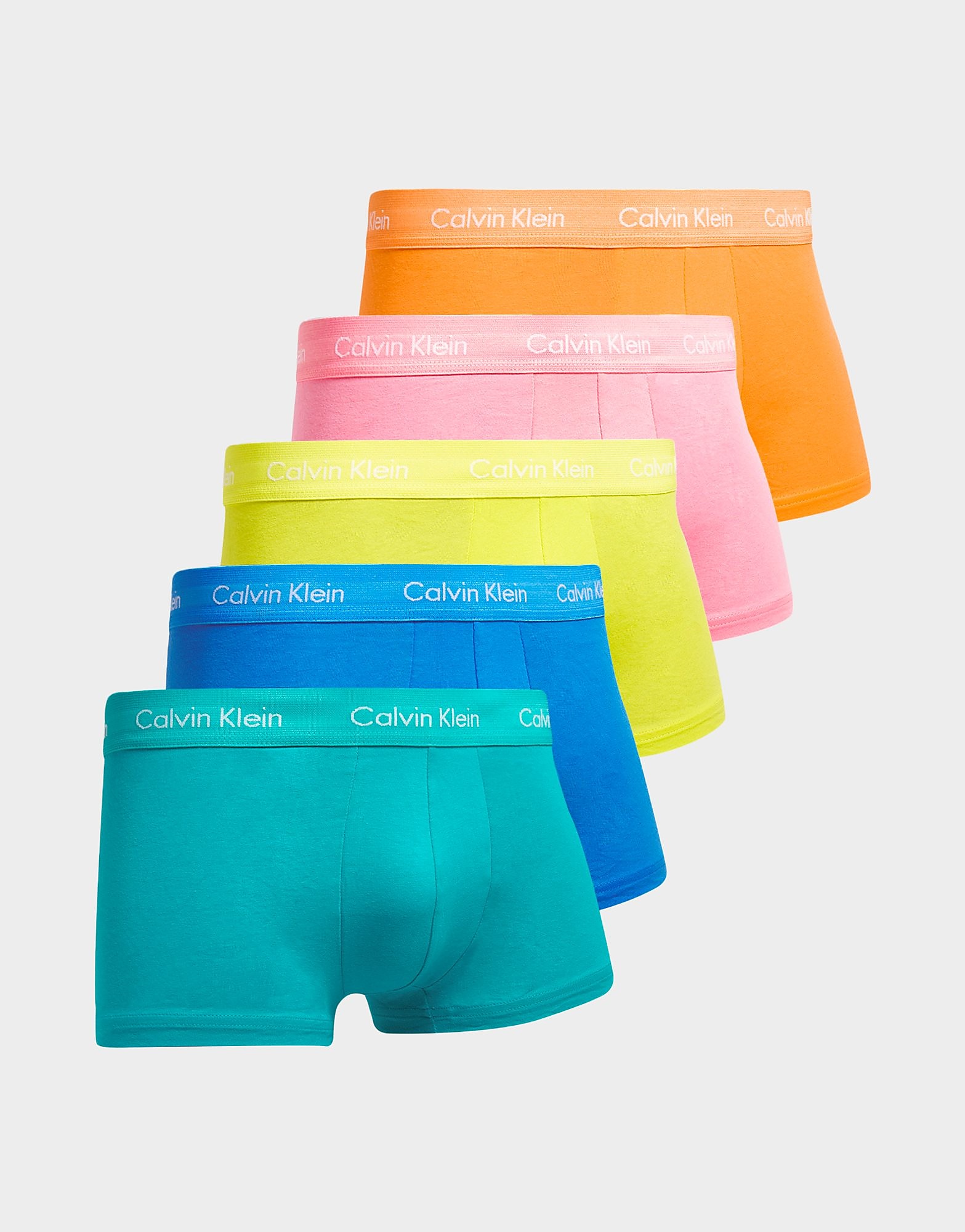 

Calvin Klein 5 Pack Low Rise Trunks - Multi/ORG/RS/CITR/SKY/T - Mens, Multi/ORG/RS/CITR/SKY/T