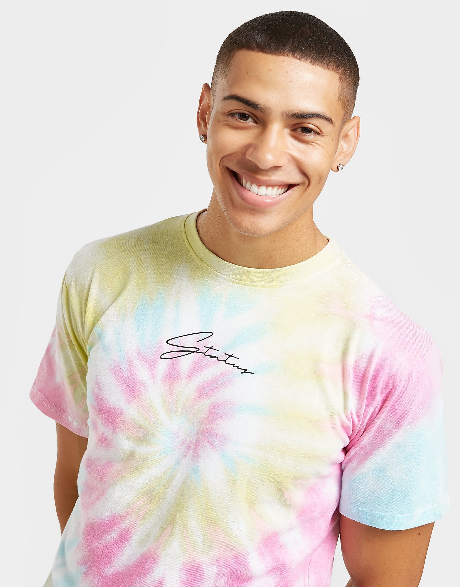 

Status Tie Dye T-Shirt - Multi Coloured - Mens, Multi Coloured