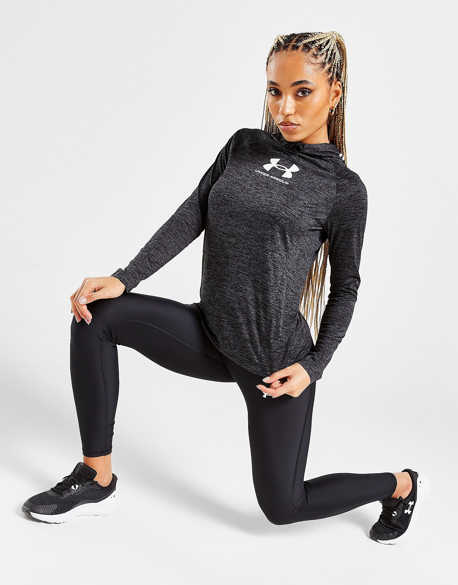 

Under Armour Tech Gloss Hoodie - Only at JD - Black - Womens, Black