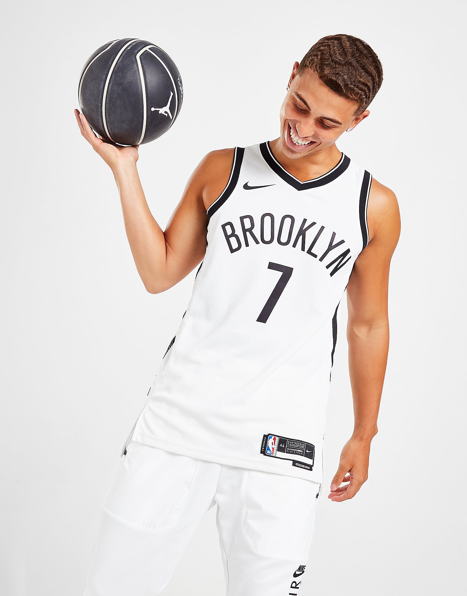 

Nike NBA Brooklyn Nets Durant #7 Swingman Jersey - White - Mens, White