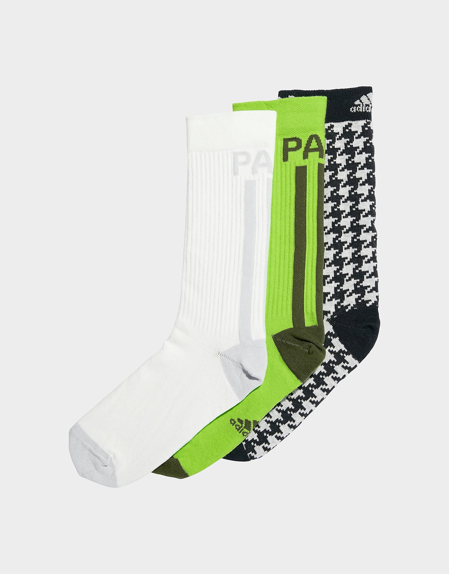 

adidas x IVY PARK 3 Pack Socks - White / Light Solid Grey / Wild Pine / Solar Green - Womens, White / Light Solid Grey / Wild Pine / Solar Green