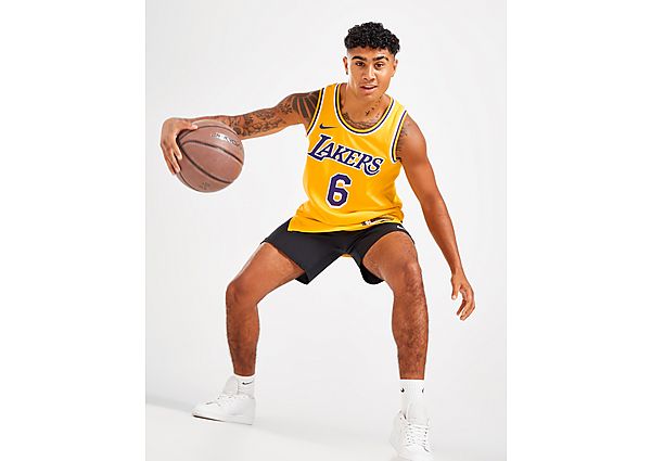 Nike NBA Los Angeles Lakers James #6 Swingman Jersey - Amarillo - Mens, Amarillo