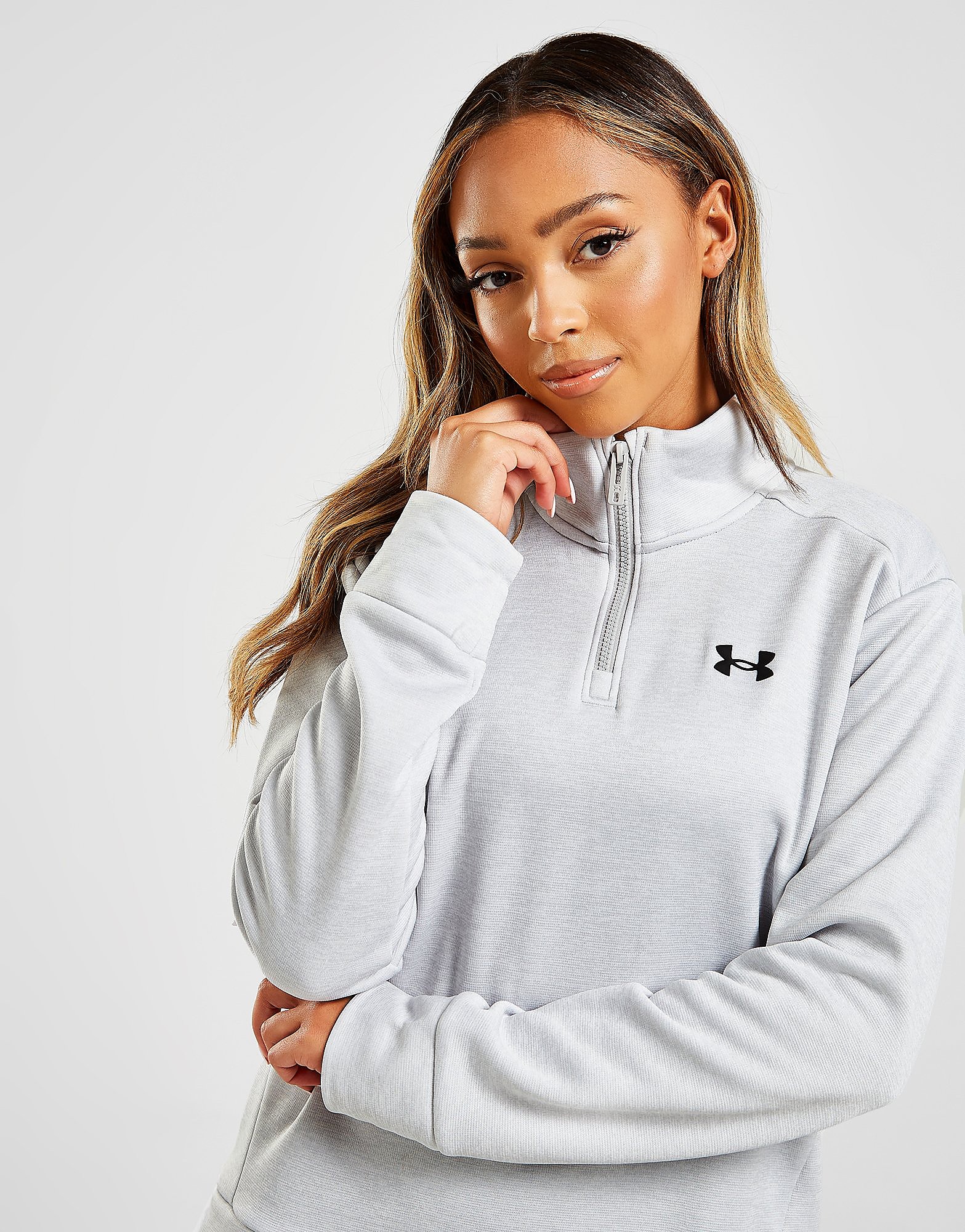 

Under Armour UA Armour Fleece 1/4 Zip Top - Grey - Womens, Grey