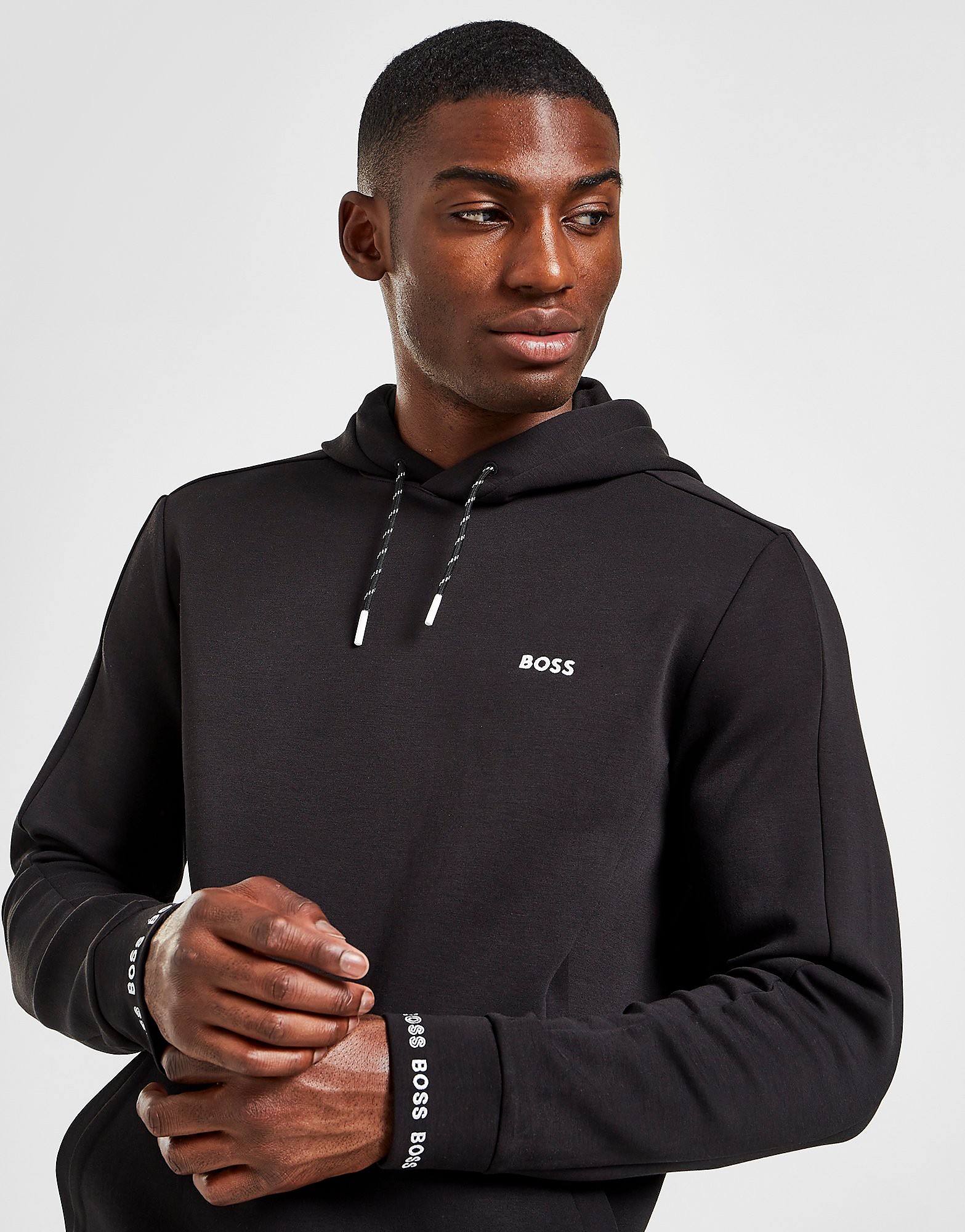 

BOSS Repeat Embroidered Logo Hoodie - Only at JD - Black - Mens, Black