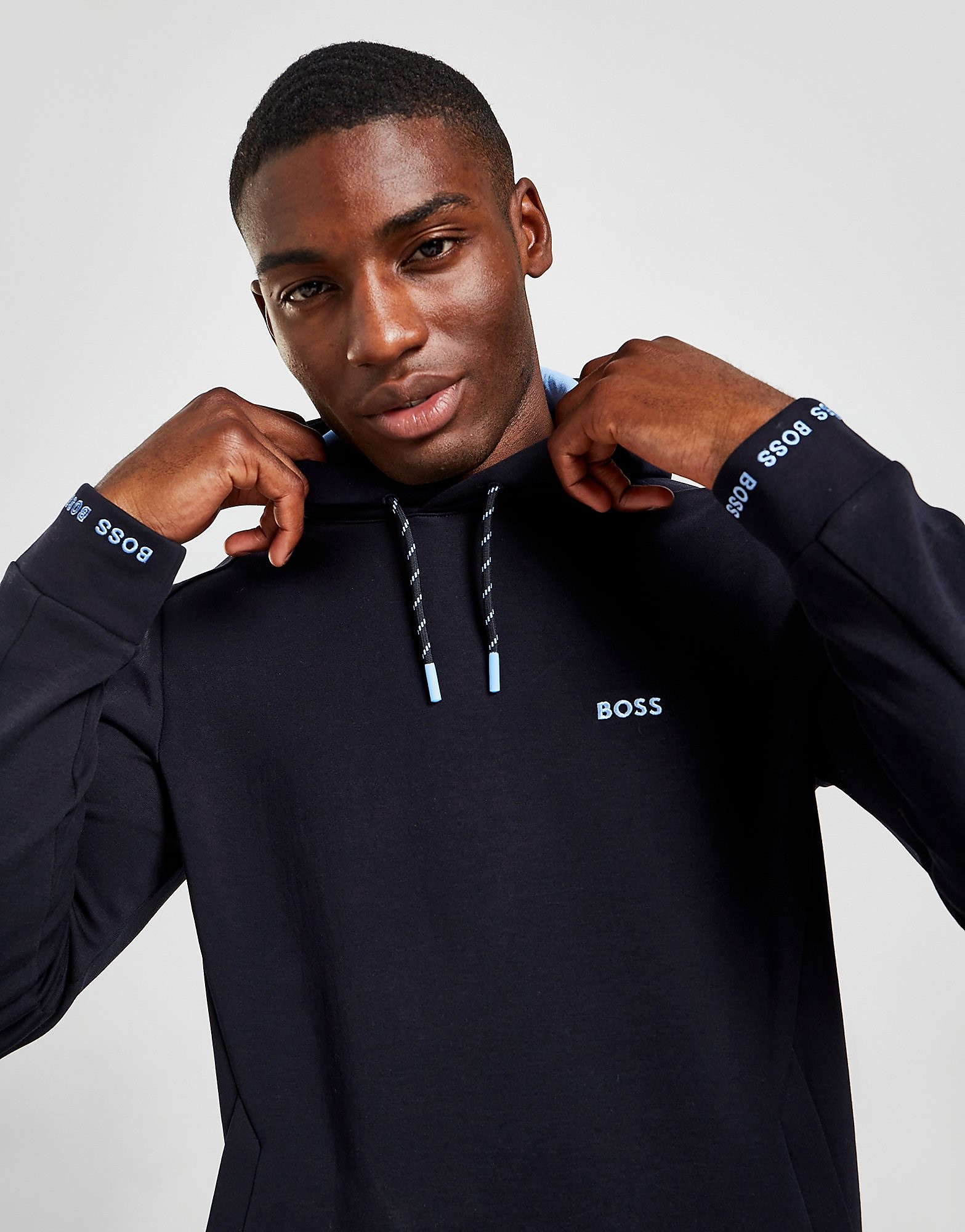 

BOSS Repeat Logo Overhead Hoodie - Only at JD - Navy - Mens, Navy
