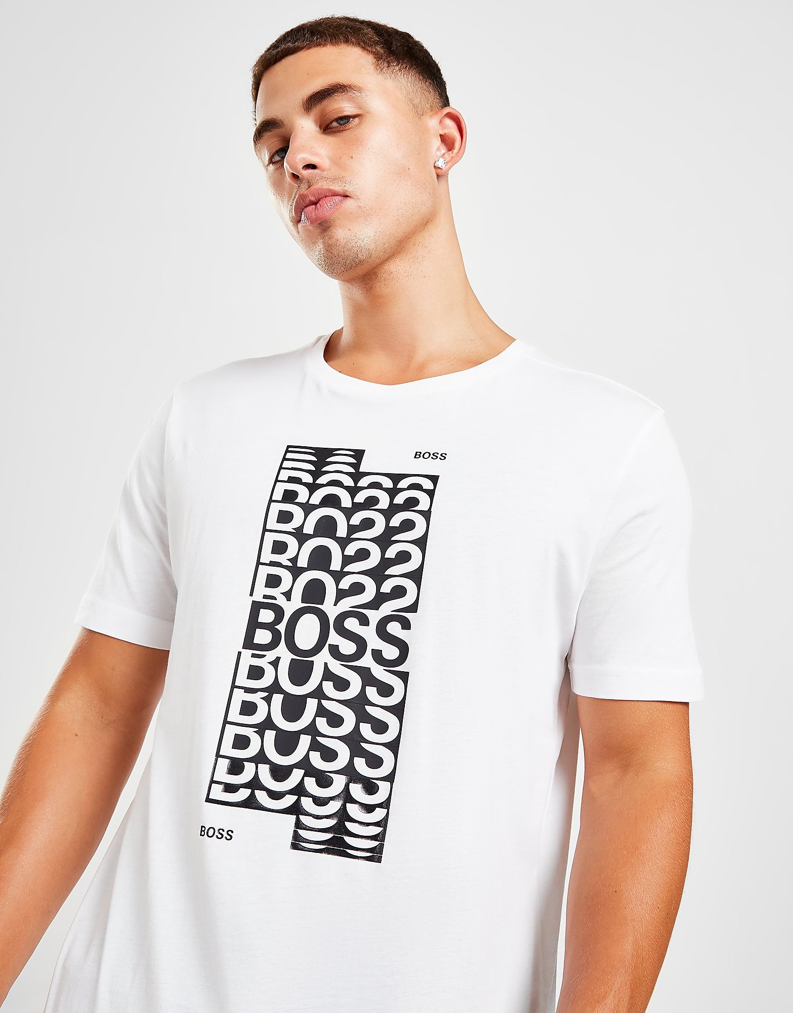 

BOSS Repeat Stack T-Shirt - Only at JD - White - Mens, White