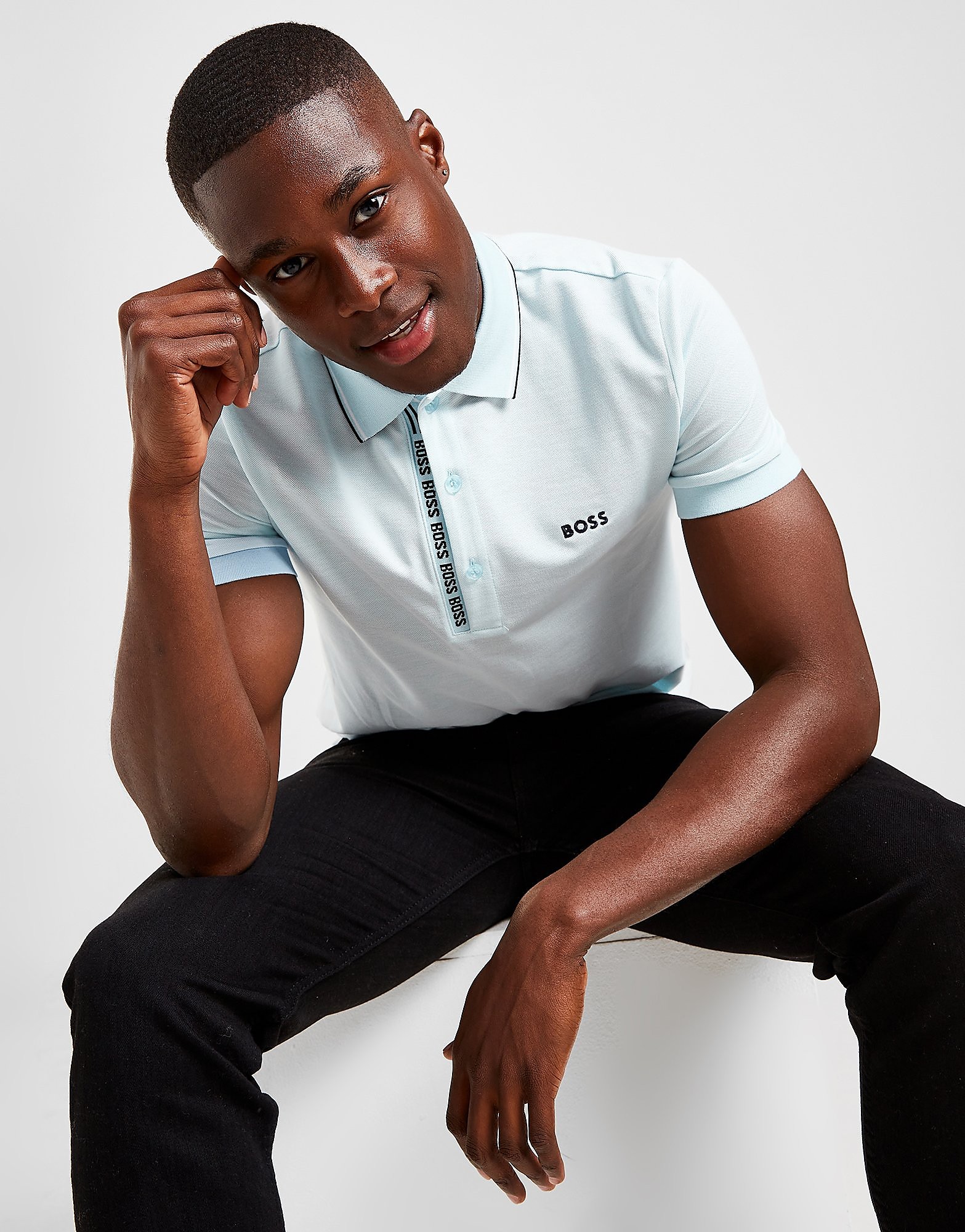 

BOSS Paule 4 Polo Shirt - Blue - Mens, Blue