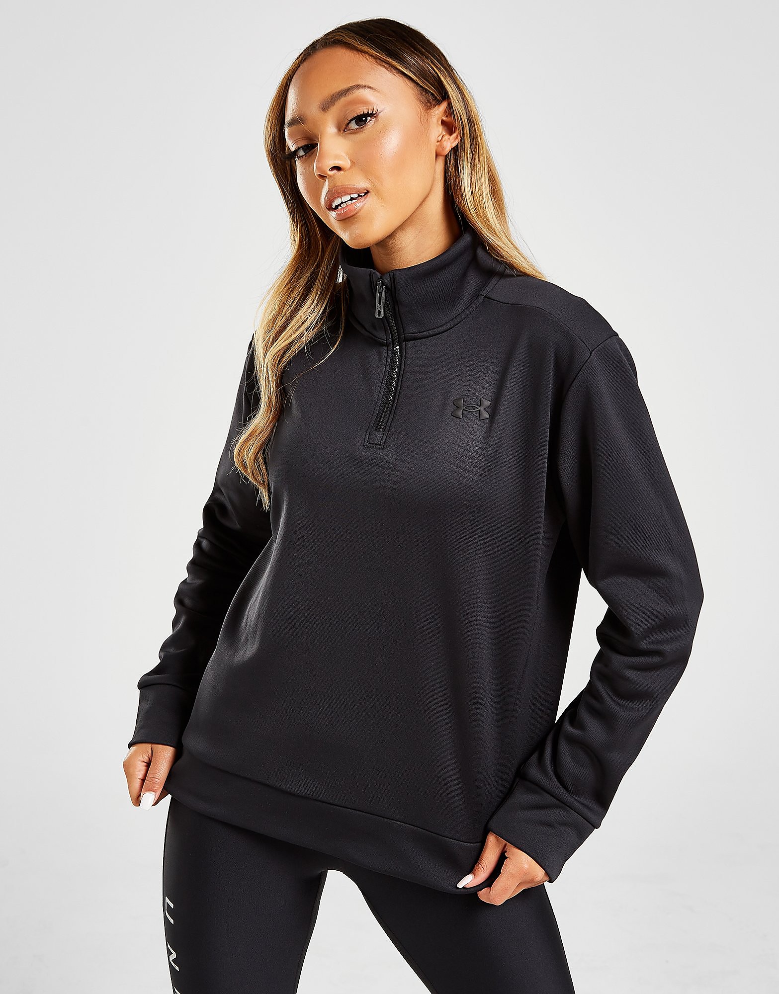 

Under Armour UA Armour Fleece 1/4 Zip Top - Black - Womens, Black
